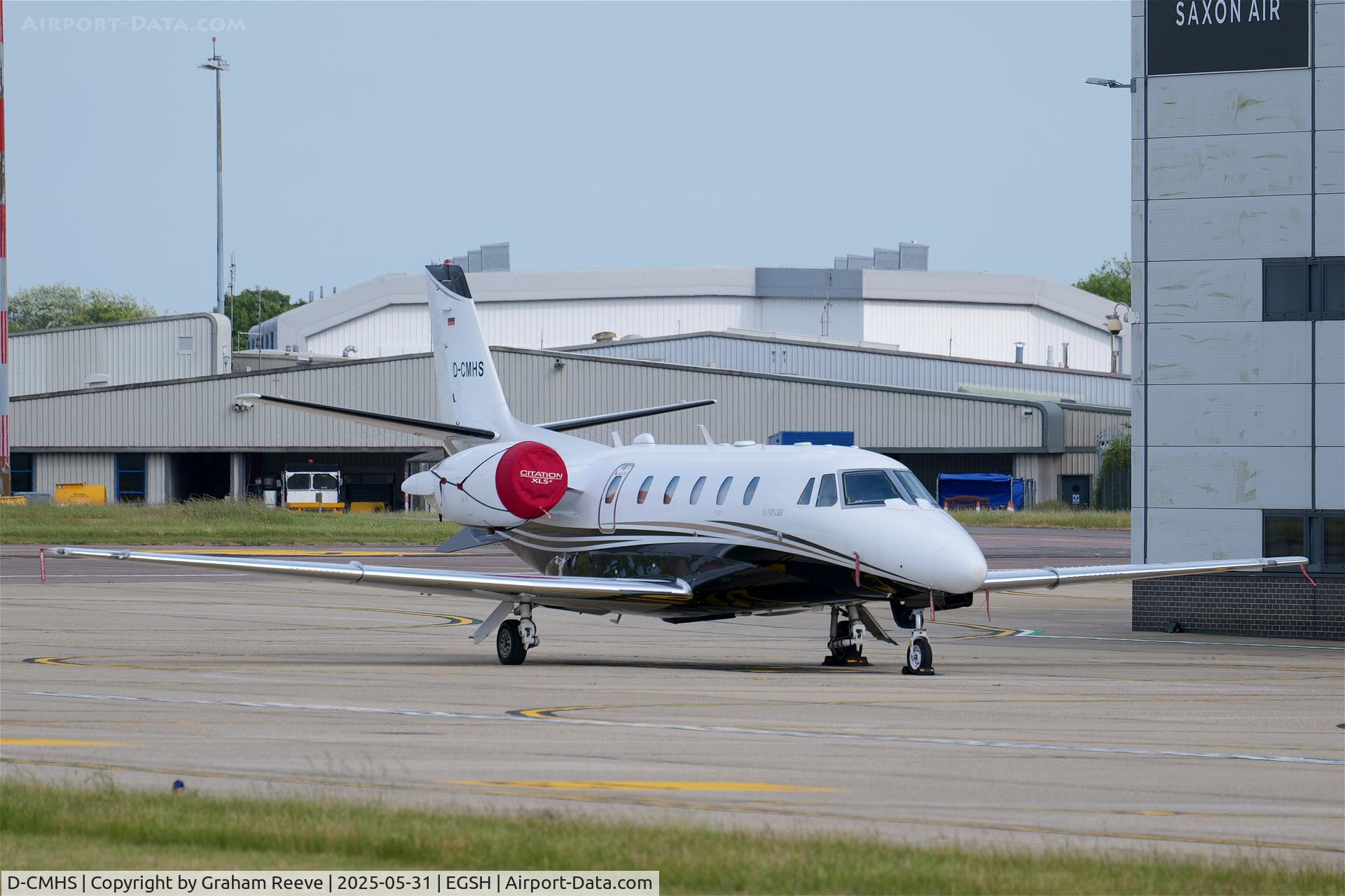 D-CMHS, 2007 Cessna 525B CitationJet CJ3 C/N 525B-0161, Parked at Norwich.