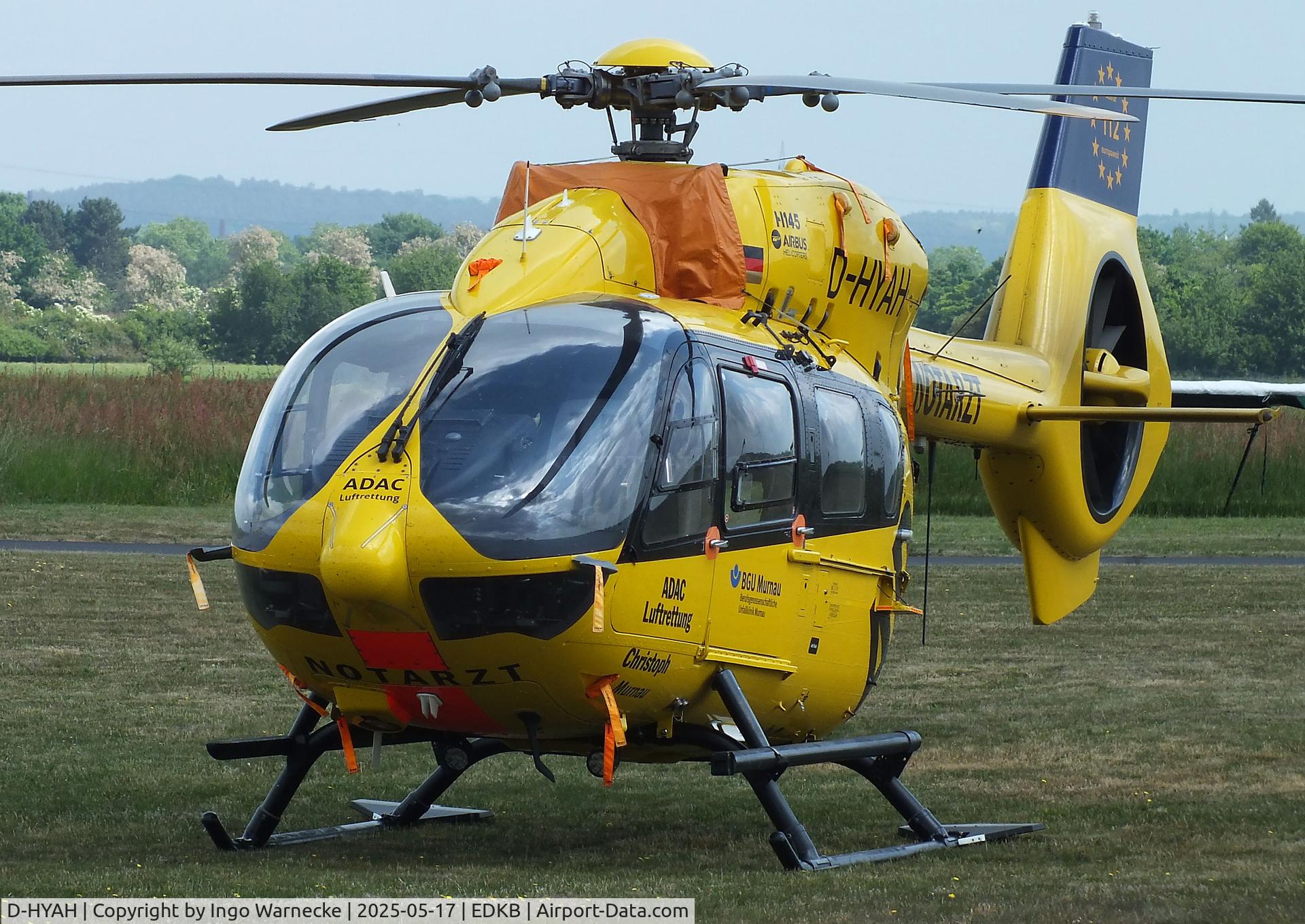 D-HYAH, 2016 Airbus Helicopters H-145 (BK-117D-2) C/N 20079, Airbus Helicopters H145T2 (BK-117D-2) EMS-helicopter of ADAC Luftrettung at Bonn-Hangelar airfield '2505