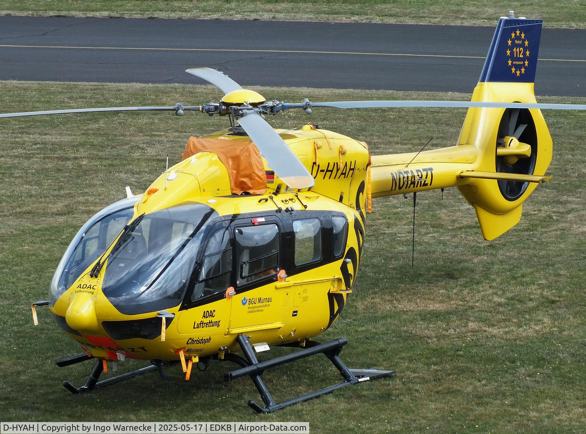 D-HYAH, 2016 Airbus Helicopters H-145 (BK-117D-2) C/N 20079, Airbus Helicopters H145T2 (BK-117D-2) EMS-helicopter of ADAC Luftrettung at Bonn-Hangelar airfield '2505
