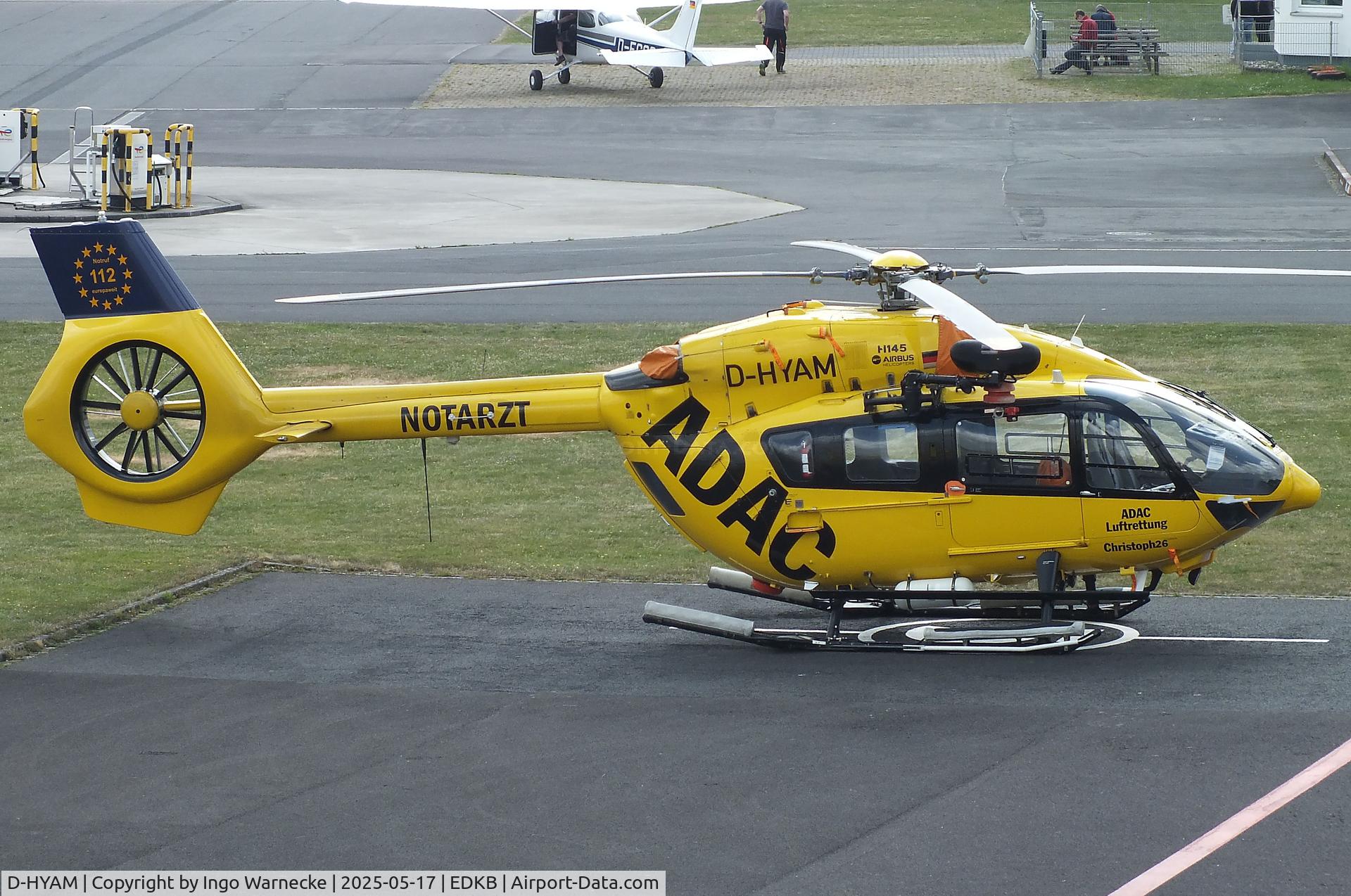 D-HYAM, 2017 Airbus Helicopters H-145 (BK-117D-2) C/N 20142, Airbus Helicopters H145 (BK-117D-2) EMS-helicopter of ADAC Luftrettung at Bonn-Hangelar airfield '2505