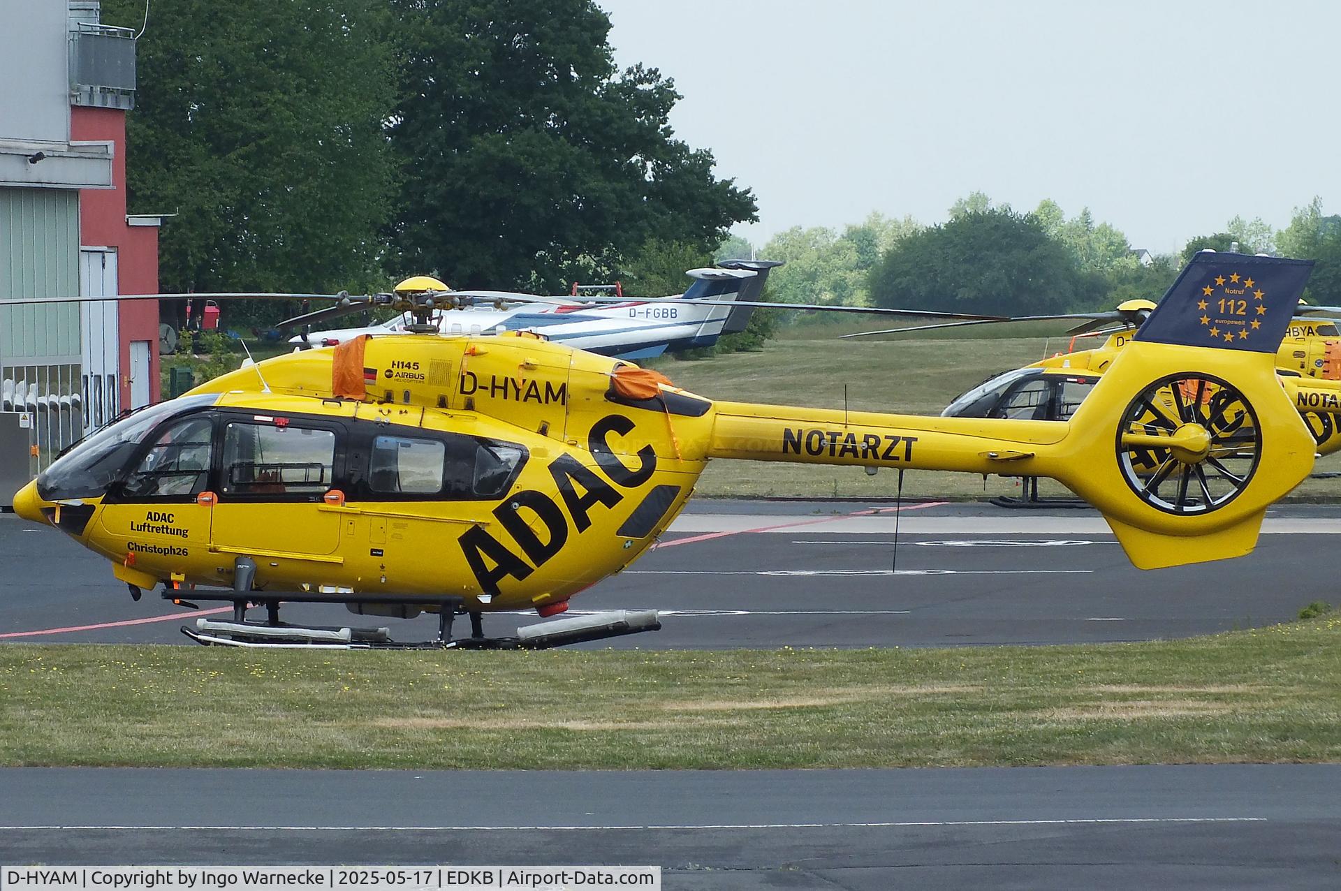 D-HYAM, 2017 Airbus Helicopters H-145 (BK-117D-2) C/N 20142, Airbus Helicopters H145 (BK-117D-2) EMS-helicopter of ADAC Luftrettung at Bonn-Hangelar airfield '2505