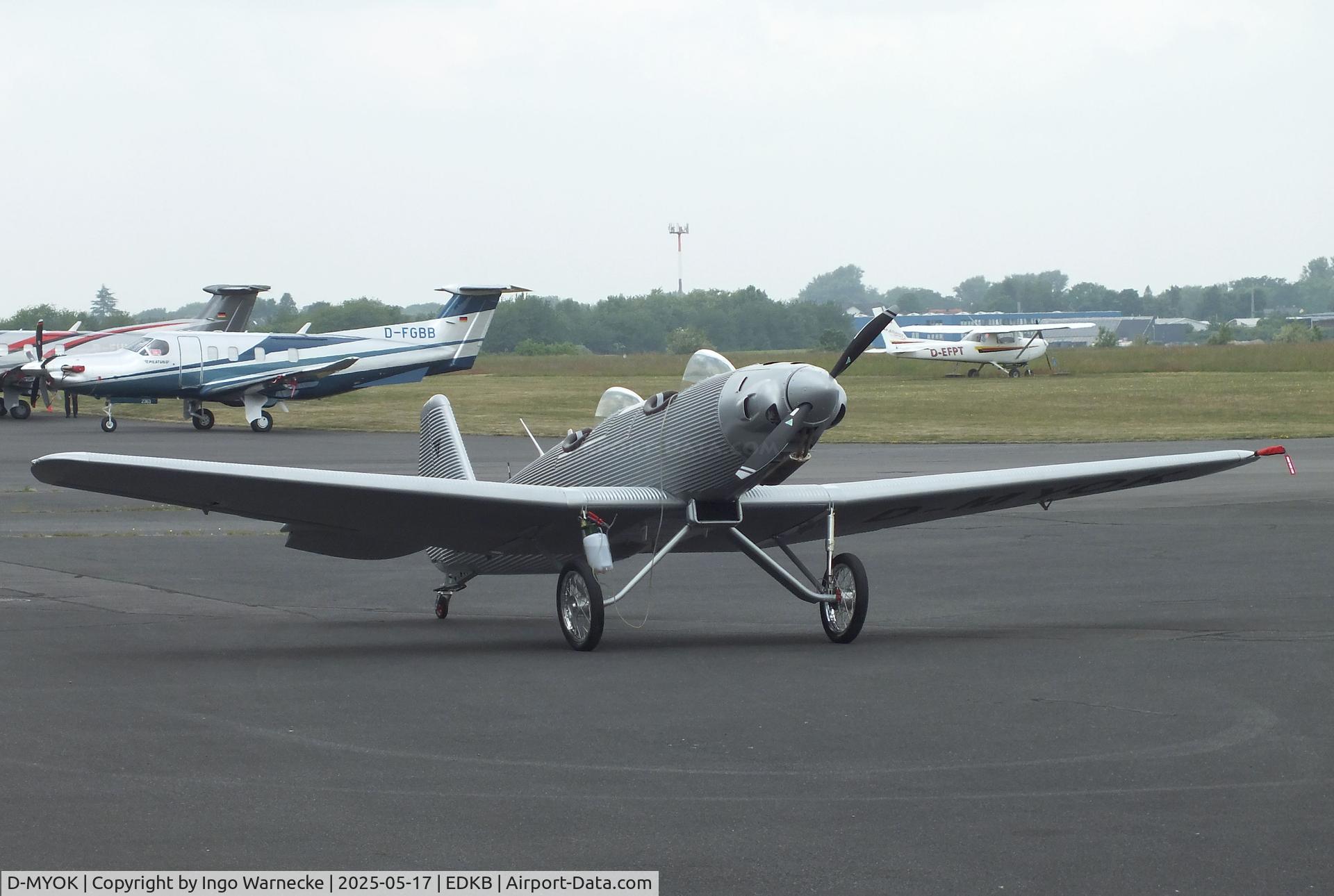 D-MYOK, Junkers Flugzeugwerke AG A50ci Replica C/N not found_D-MYOK, Junkers Flugzeugwerke A 50 ci replica at Bonn-Hangelar airfield '2505