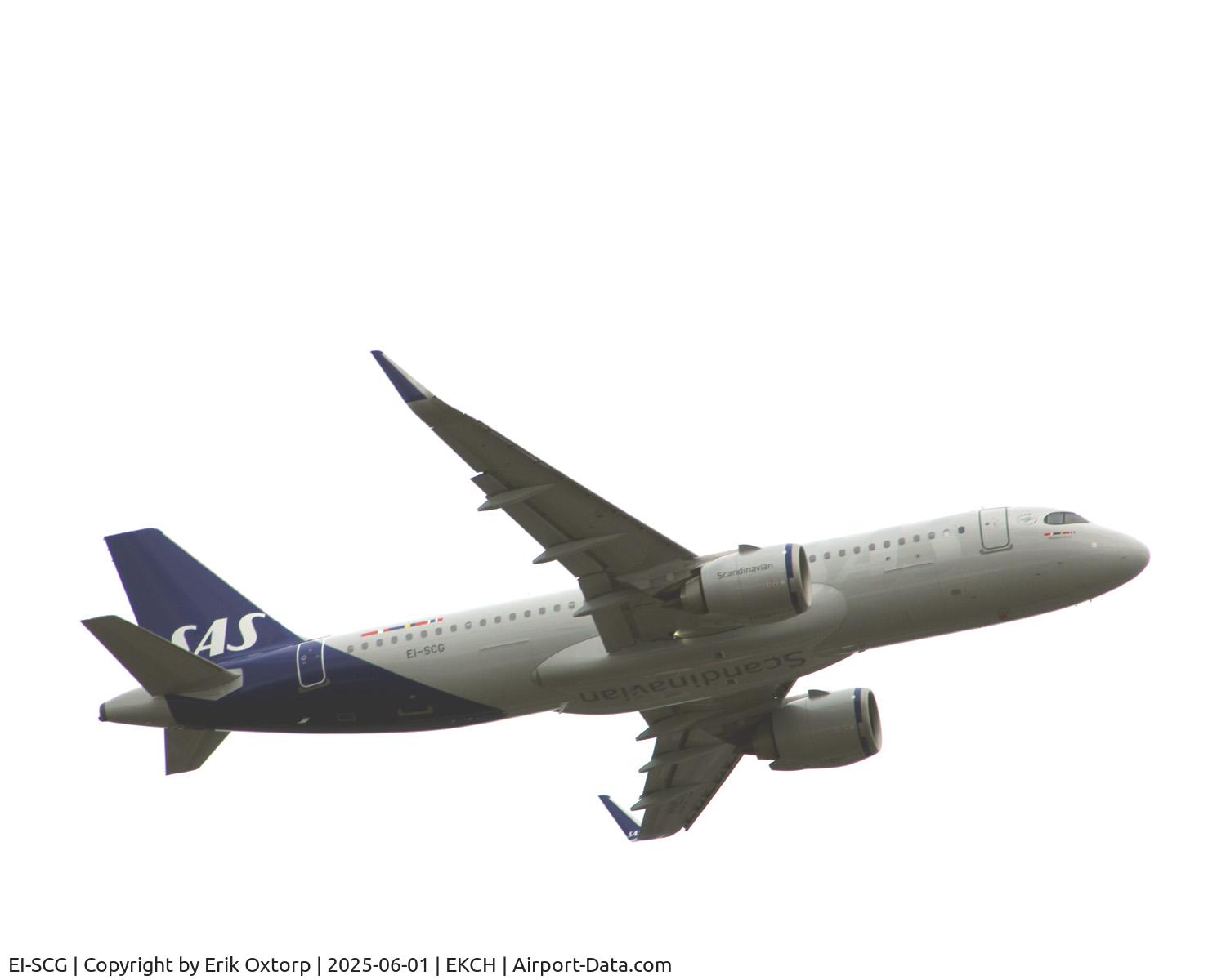 EI-SCG, 2025 Airbus A320-251N C/N 12585, The brand new A320-251N of SAS Connect taking off rw 04N