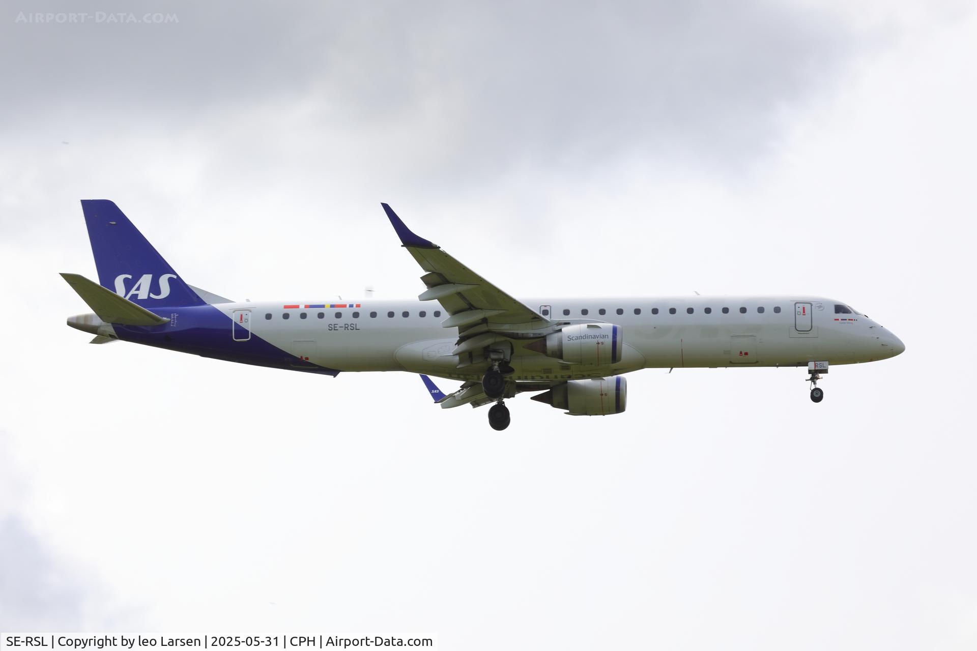 SE-RSL, 2007 Embraer 195LR (ERJ-190-200LR) C/N 1900128, Copenhagen 31.5.2025