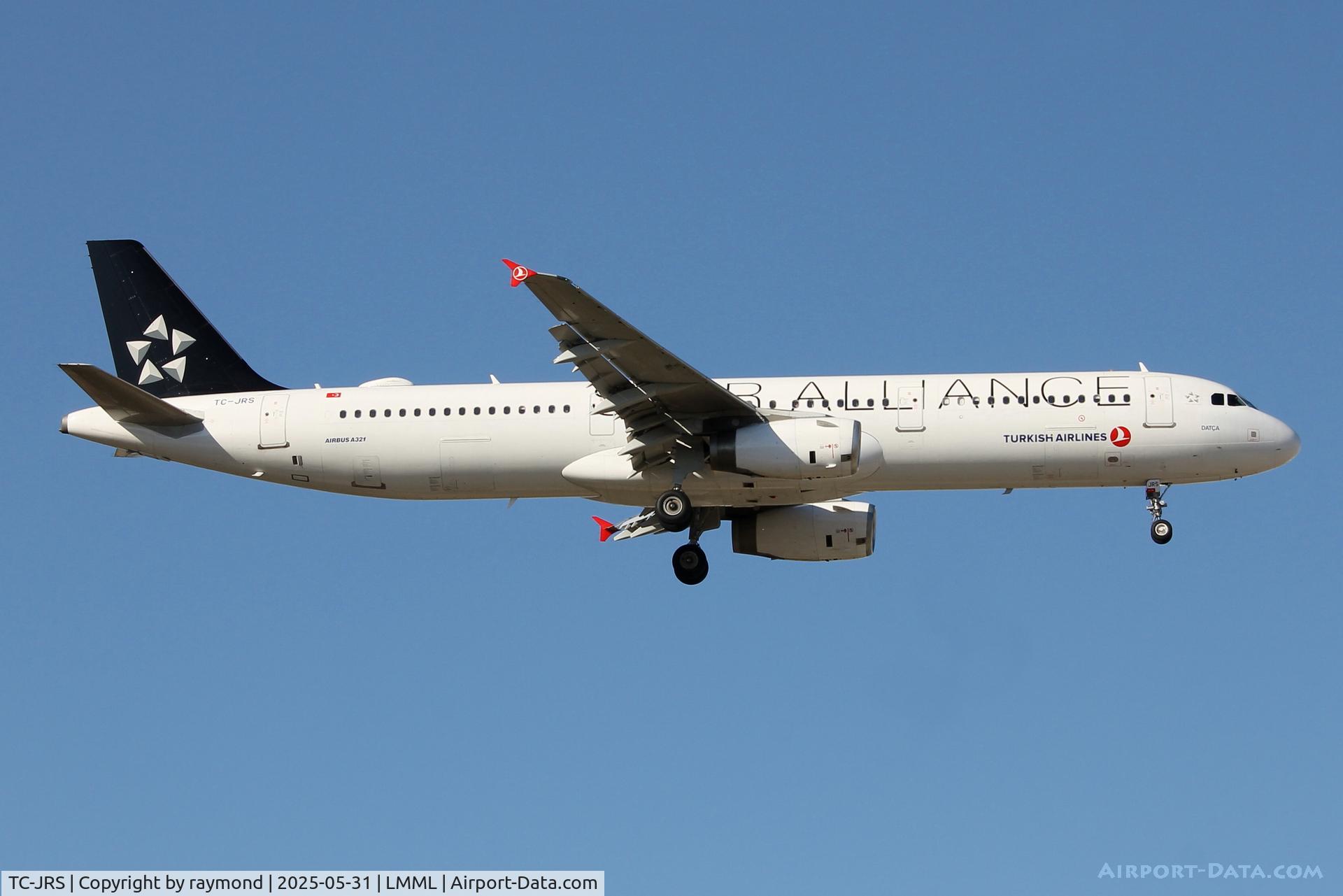 TC-JRS, 2011 Airbus A321-231 C/N 4761, Airbus A321 reg TC-JRS of Turkish Airlines in Star Alliance livery landing in Malta RW13.