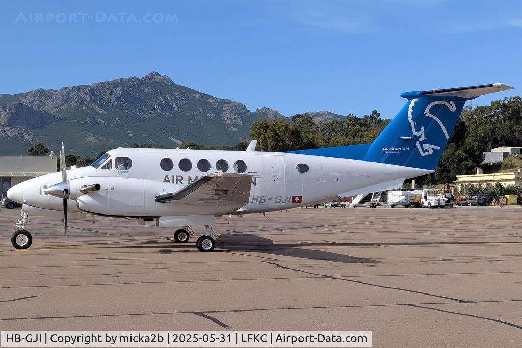 HB-GJI, 1979 Beech 200 Super King Air C/N BB-451, Parked, new livery
