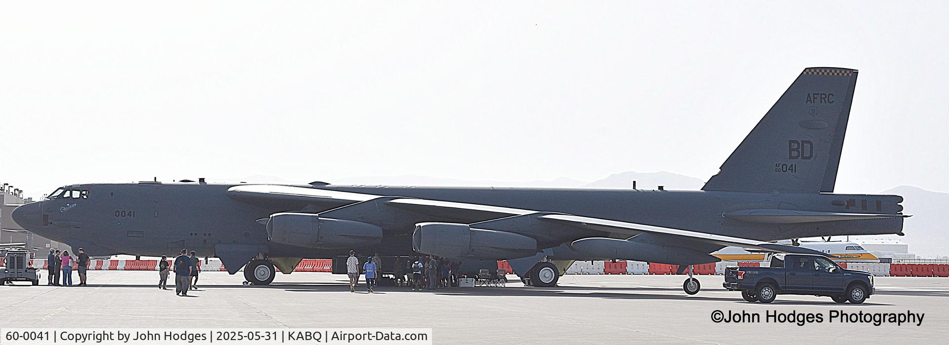 60-0041, 1960 Boeing B-52H Stratofortress C/N 464406, Making a static appearance at the 2025 Kirtland Air Fiesta