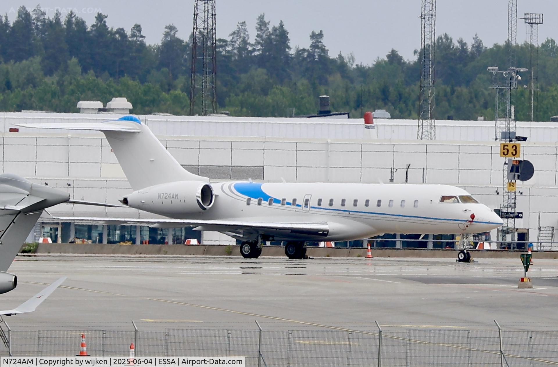 N724AM, 2019 Bombardier Global 6000 C/N 9866, Ramp S