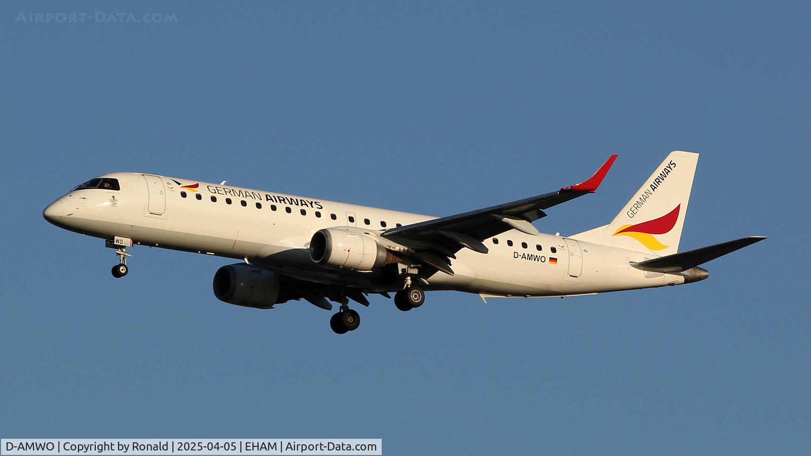 D-AMWO, 2008 Embraer ERJ-190-100 C/N 19000165, at eham