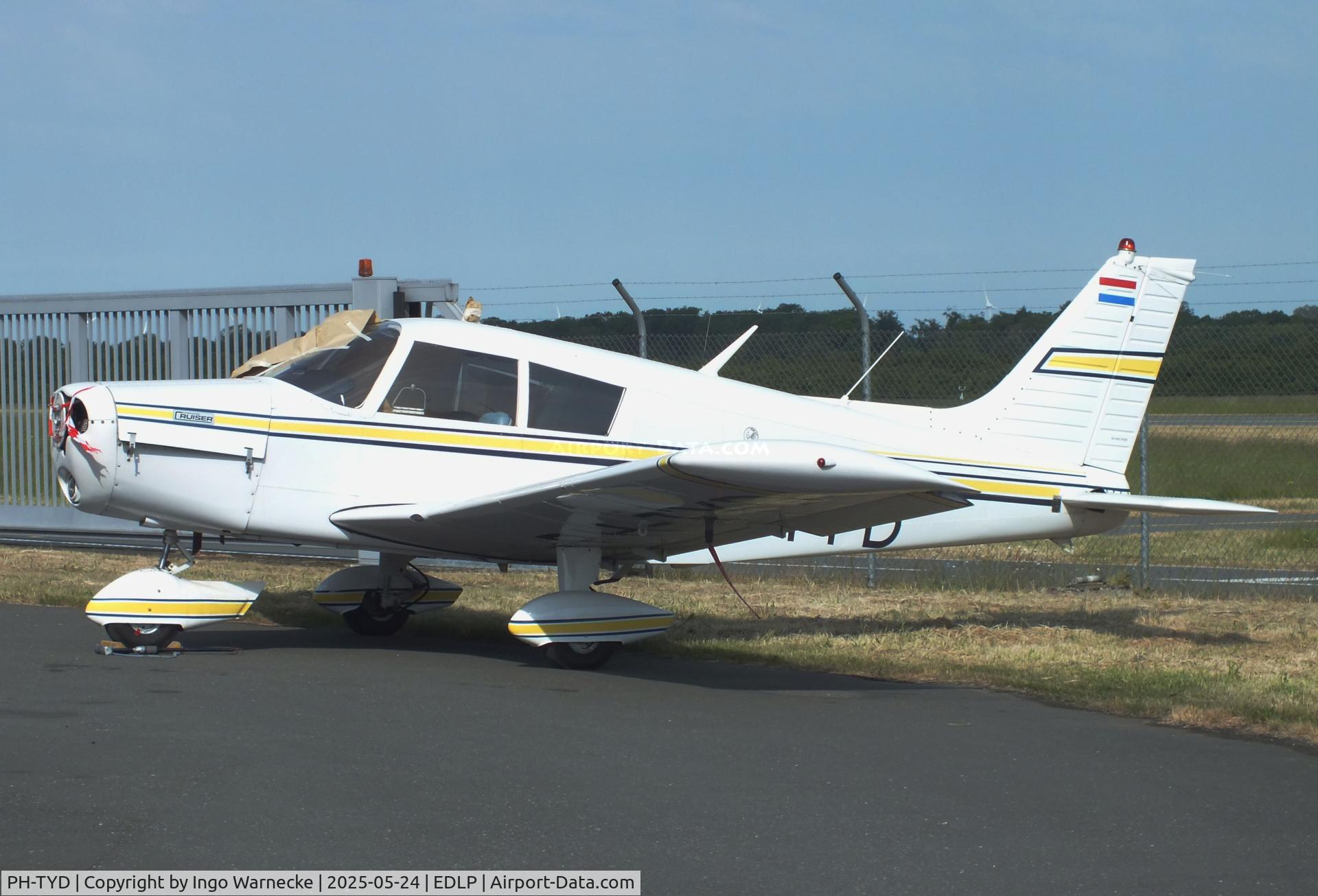 PH-TYD, 1973 Piper PA-28-140 Cherokee Cruiser C/N 28-7325421, Piper PA-28-140 Cherokee Cruiser (minus prop) at the 2025 Quax Hangartage / Hangardays at Paderborn Lippstadt airport