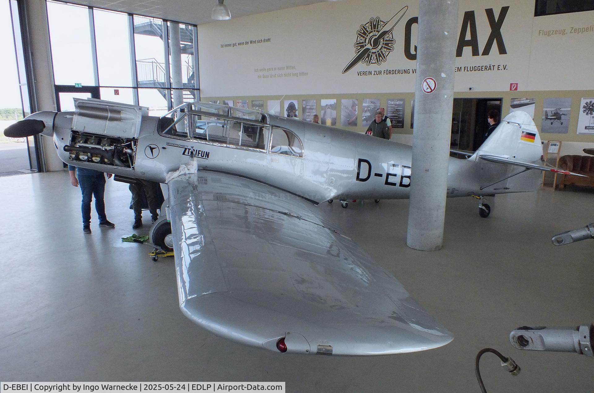 D-EBEI, 1940 Messerschmitt Bf-108B-1 Taifun C/N 2246, Messerschmitt Bf 108B-1 Taifun at the 2025 Quax Hangartage / Hangardays at Paderborn Lippstadt airport