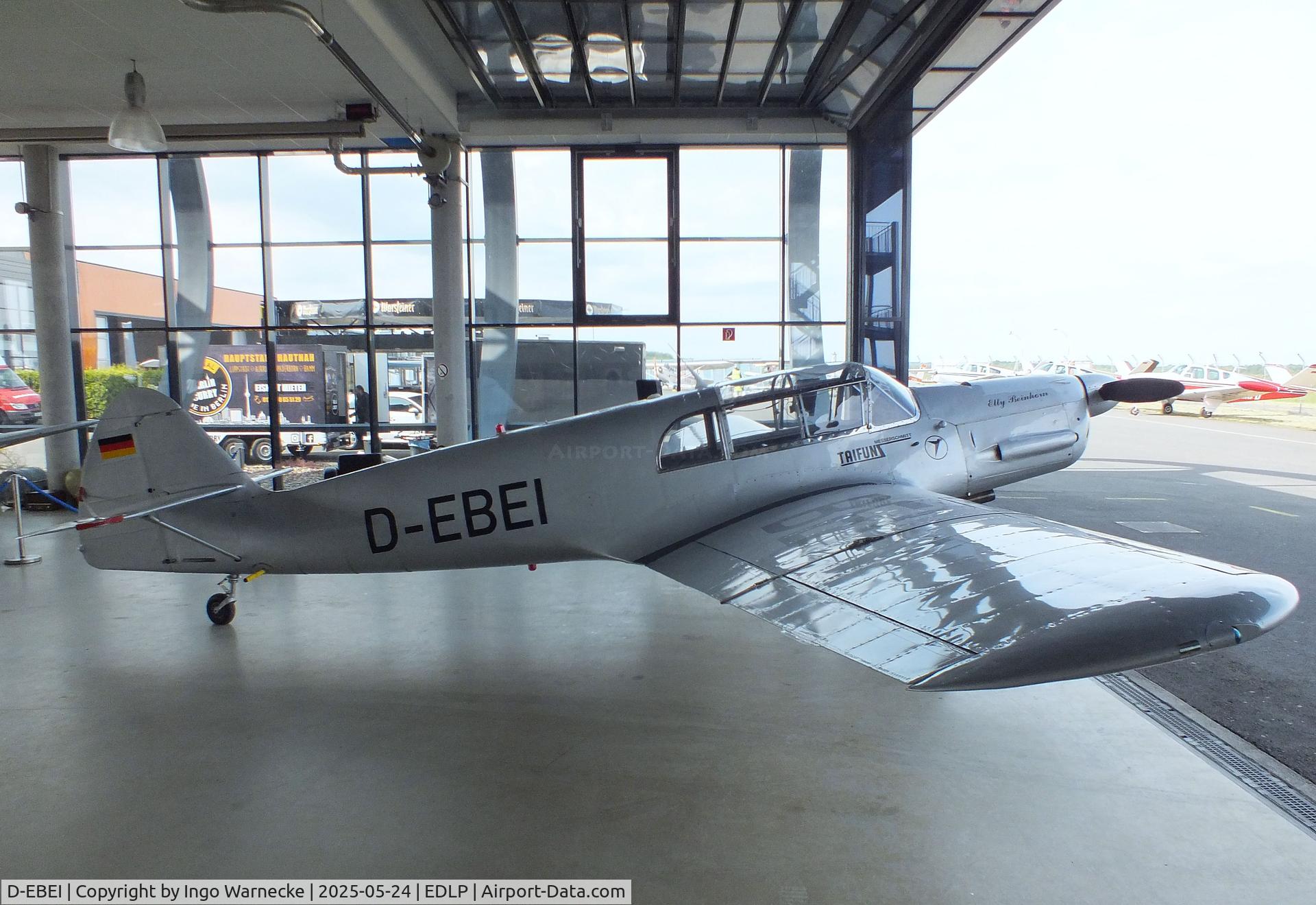 D-EBEI, 1940 Messerschmitt Bf-108B-1 Taifun C/N 2246, Messerschmitt Bf 108B-1 Taifun at the 2025 Quax Hangartage / Hangardays at Paderborn Lippstadt airport