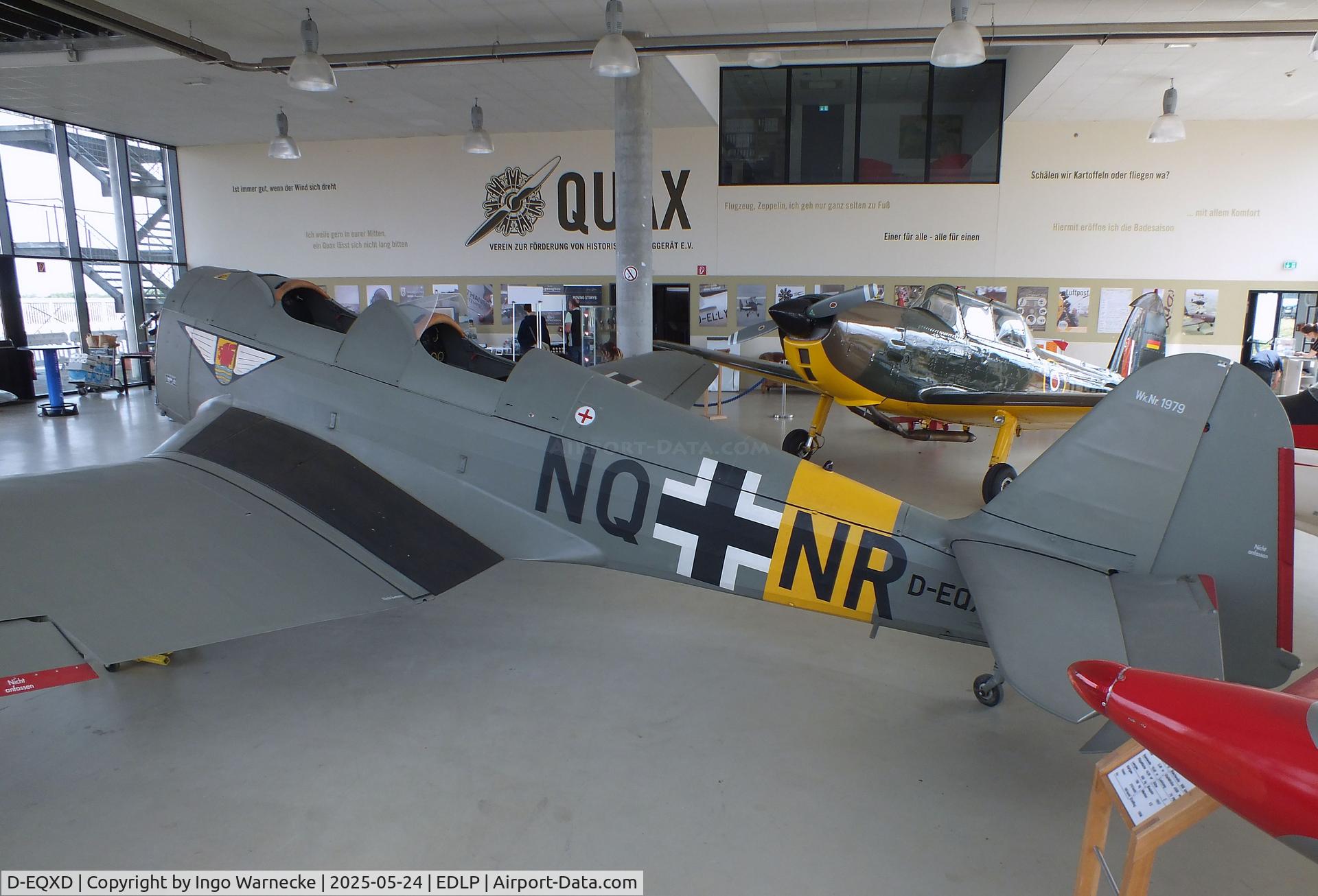 D-EQXD, 1941 Klemm Kl-35D C/N 1979, Klemm Kl 35D (temporarily minus engine) at the 2025 Quax Hangartage / Hangardays at Paderborn Lippstadt airport