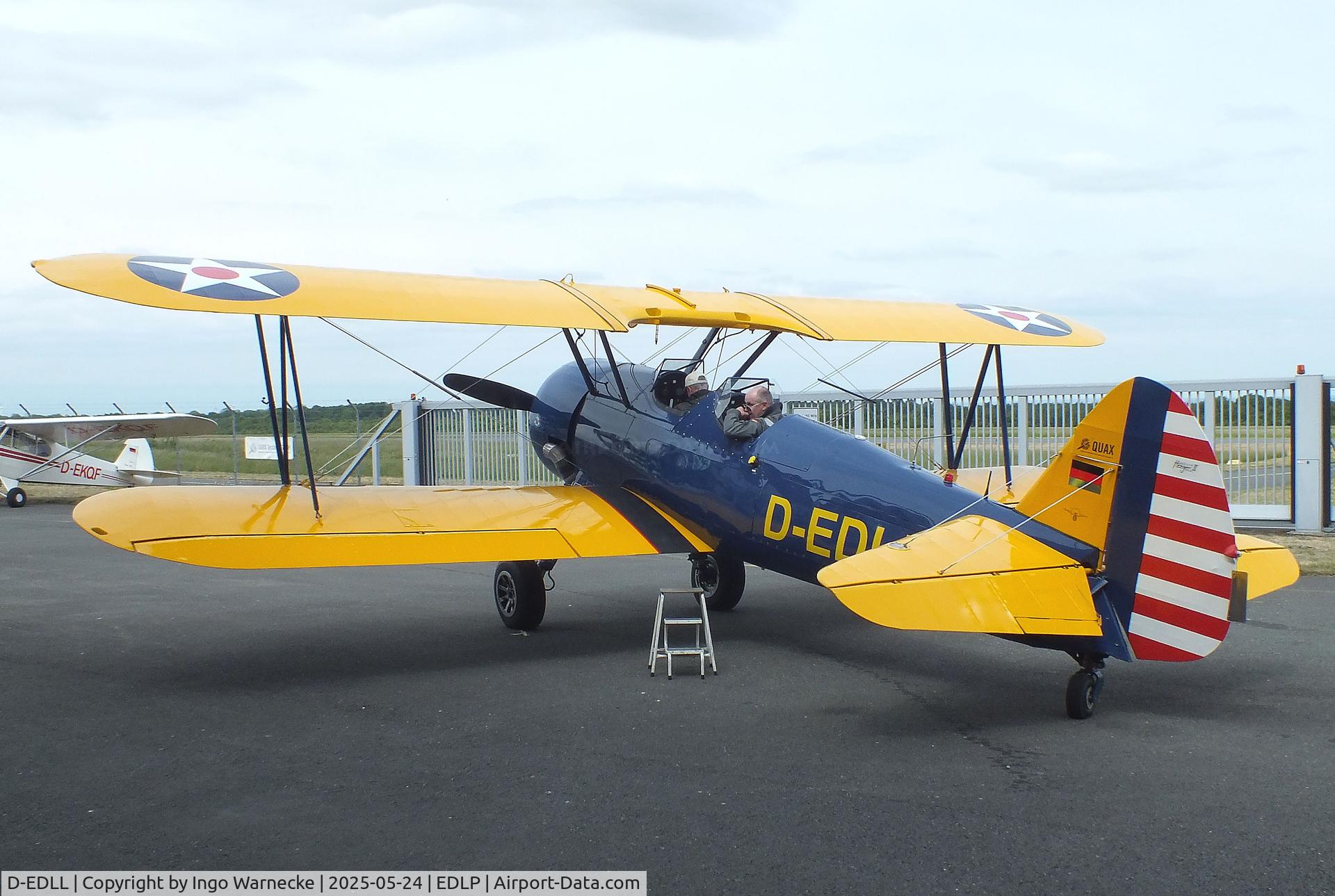 D-EDLL, 1941 Boeing PT-17 Kaydet (A75N1) C/N 75-2764, Boeing (Stearman) A75N1 (PT-17) at the 2025 Quax Hangartage / Hangardays at Paderborn Lippstadt airport