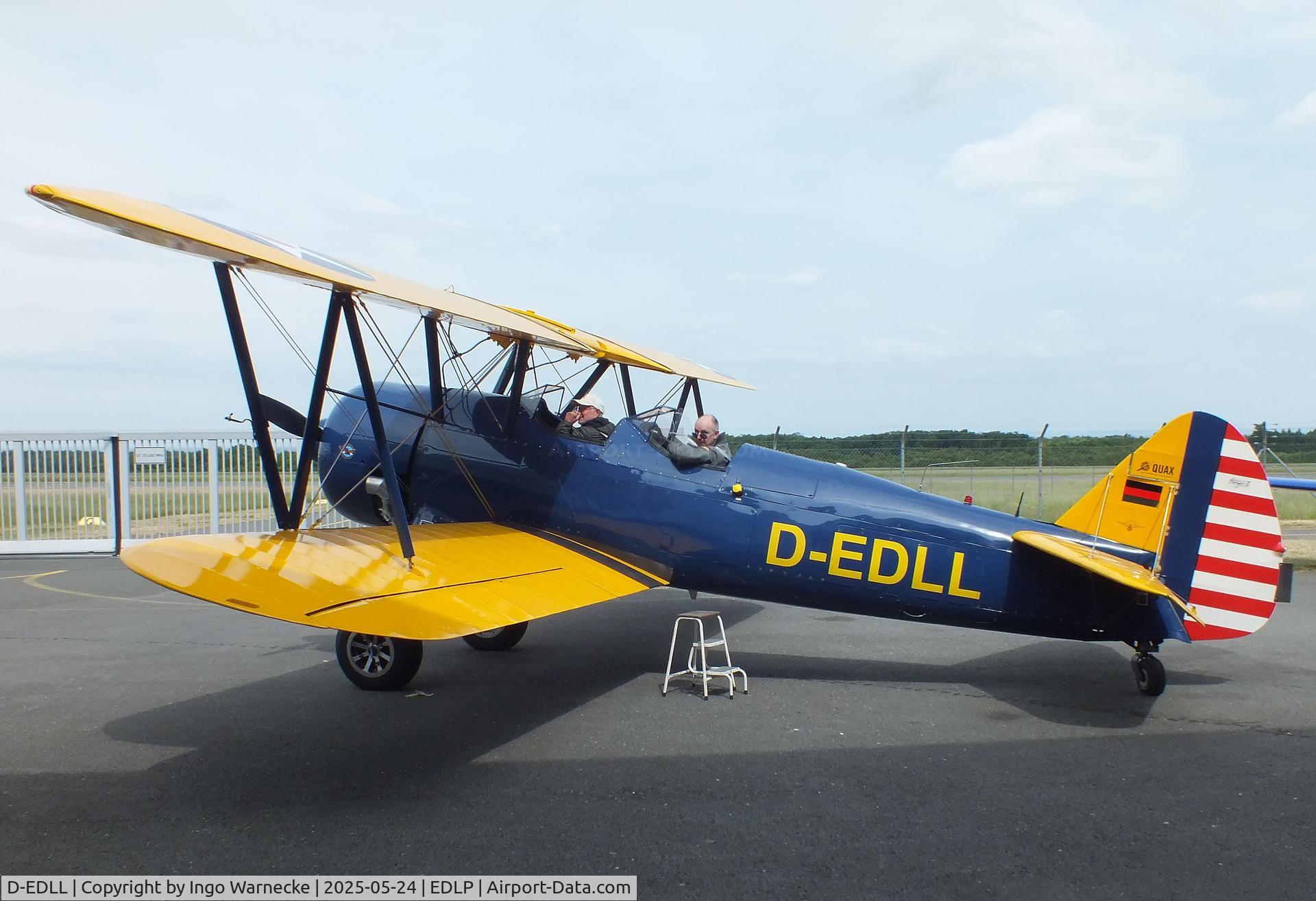 D-EDLL, 1941 Boeing PT-17 Kaydet (A75N1) C/N 75-2764, Boeing (Stearman) A75N1 (PT-17) at the 2025 Quax Hangartage / Hangardays at Paderborn Lippstadt airport