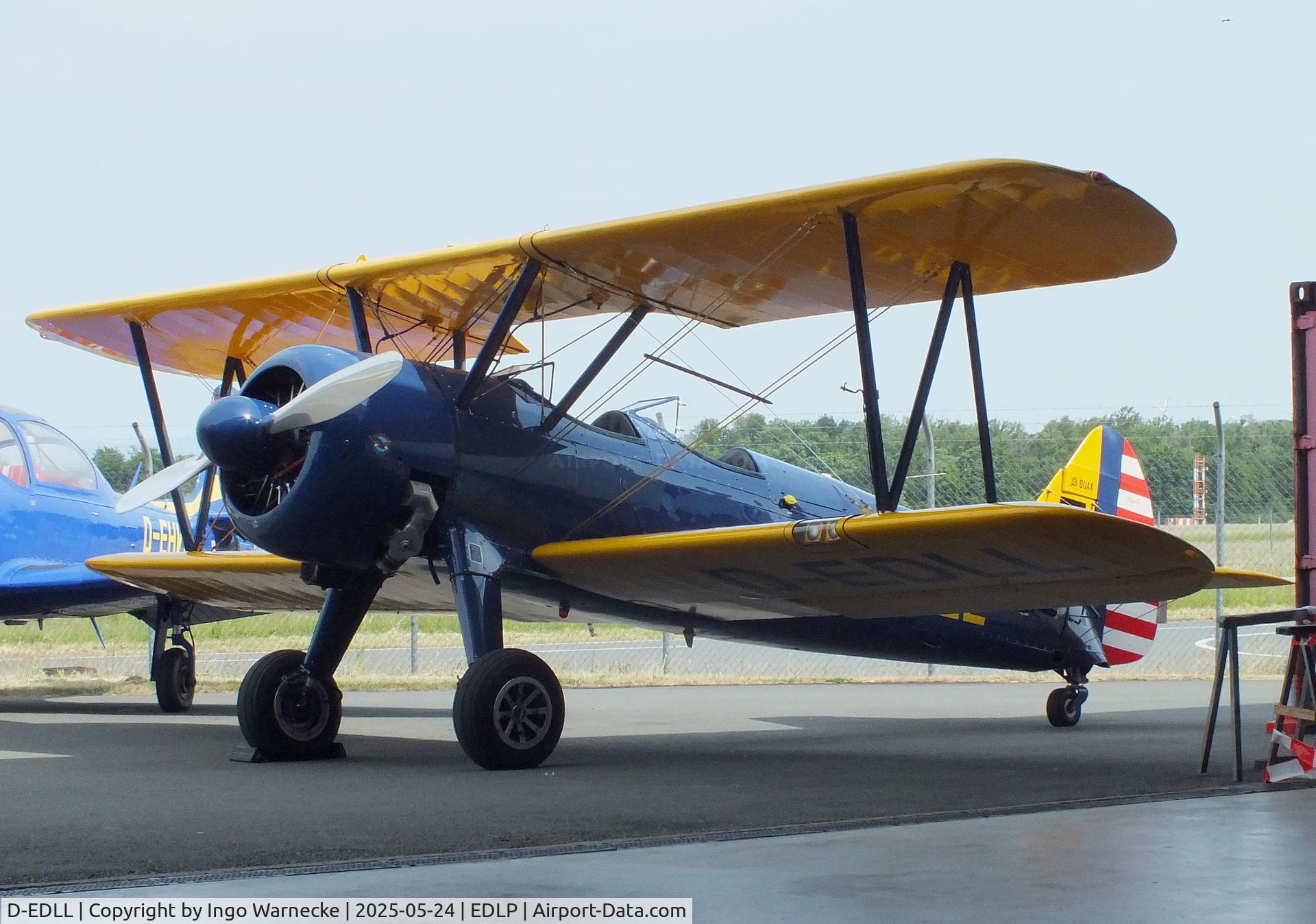 D-EDLL, 1941 Boeing PT-17 Kaydet (A75N1) C/N 75-2764, Boeing (Stearman) A75N1 (PT-17) at the 2025 Quax Hangartage / Hangardays at Paderborn Lippstadt airport