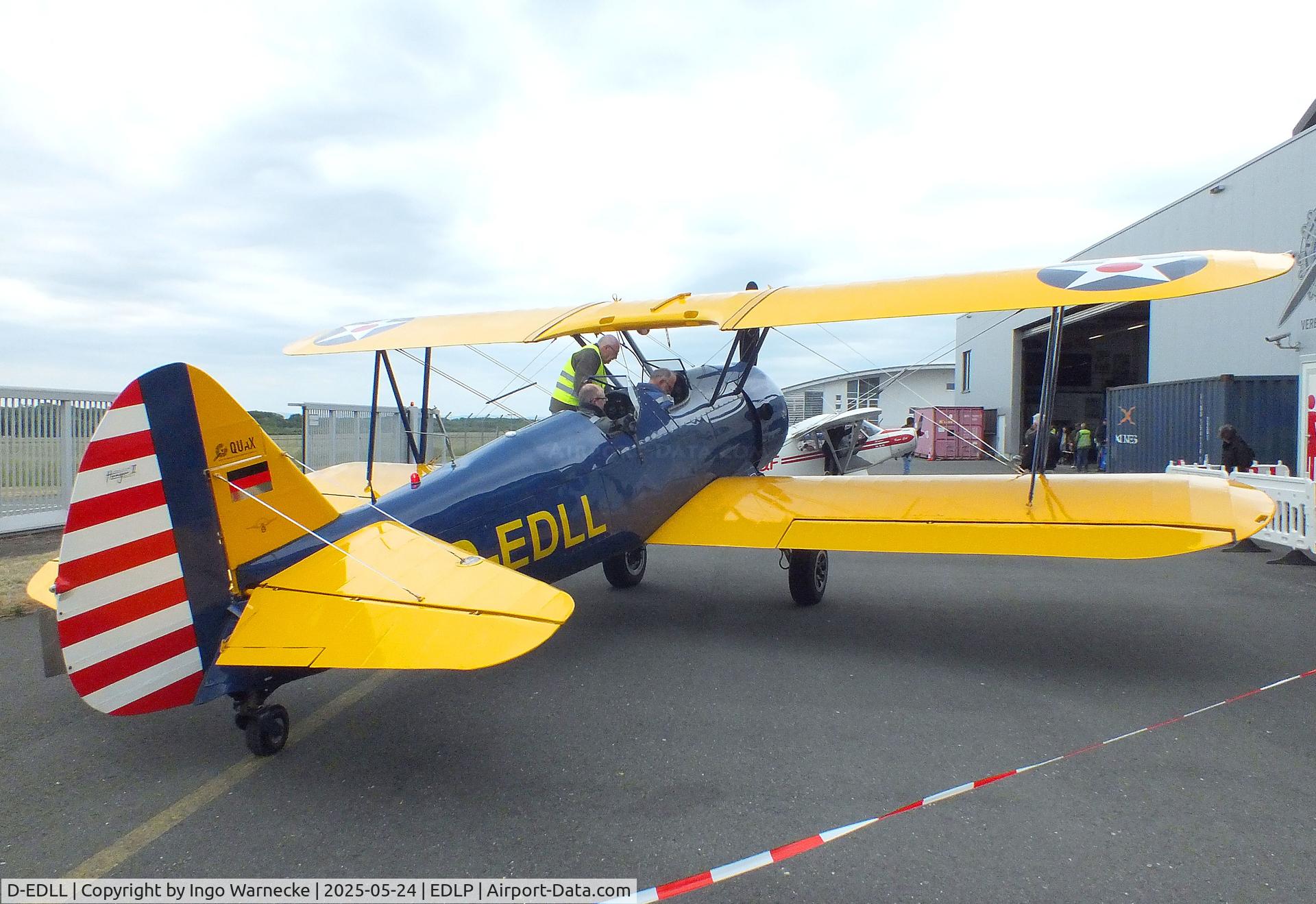 D-EDLL, 1941 Boeing PT-17 Kaydet (A75N1) C/N 75-2764, Boeing (Stearman) A75N1 (PT-17) at the 2025 Quax Hangartage / Hangardays at Paderborn Lippstadt airport