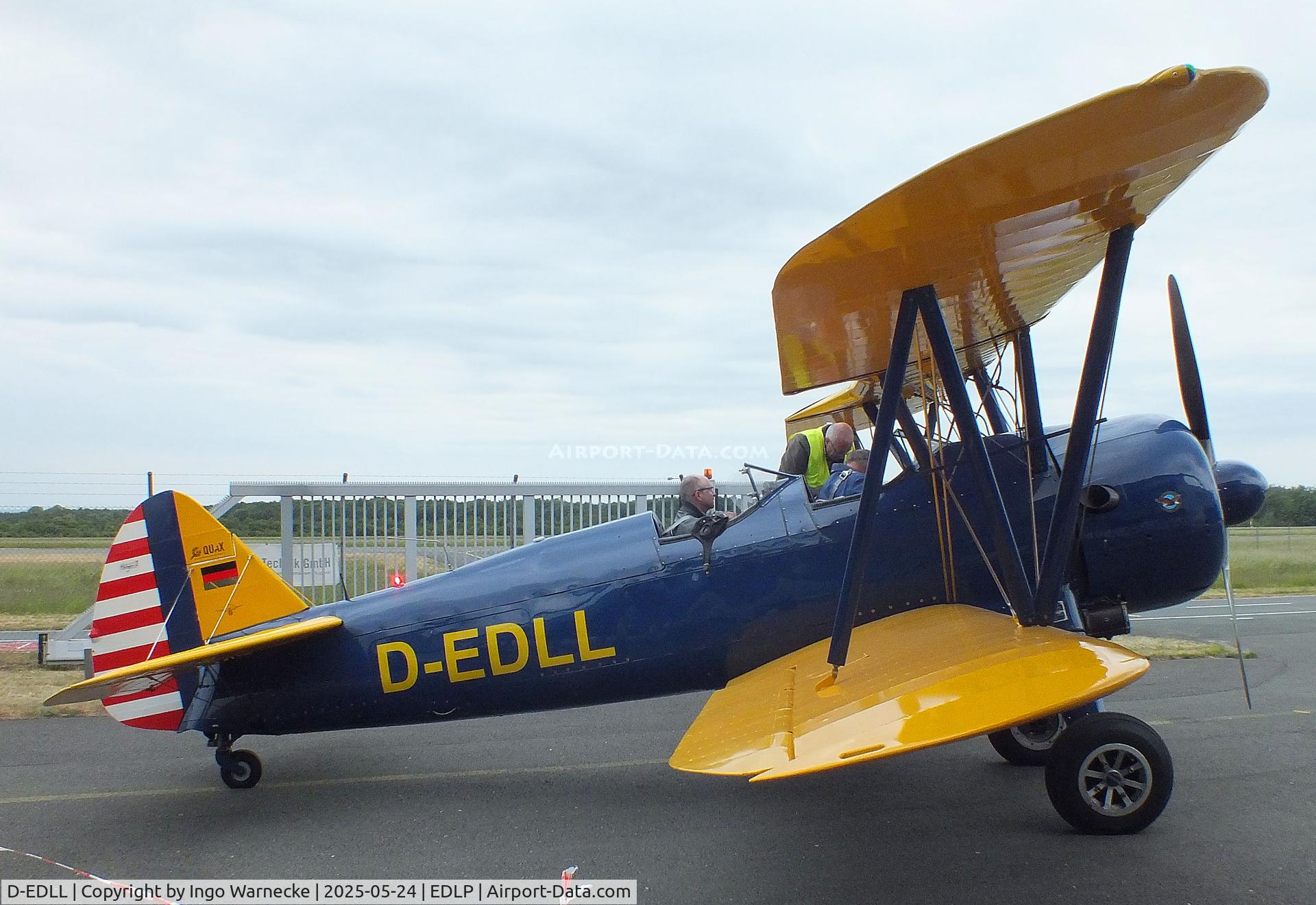 D-EDLL, 1941 Boeing PT-17 Kaydet (A75N1) C/N 75-2764, Boeing (Stearman) A75N1 (PT-17) at the 2025 Quax Hangartage / Hangardays at Paderborn Lippstadt airport