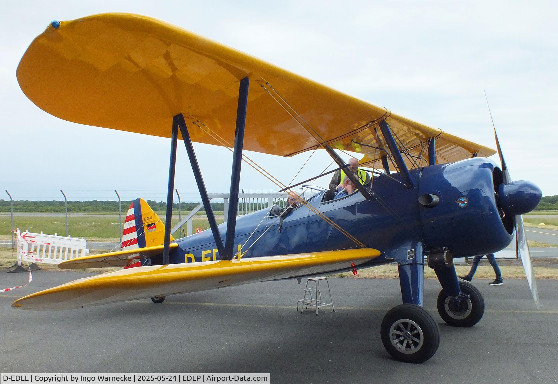 D-EDLL, 1941 Boeing PT-17 Kaydet (A75N1) C/N 75-2764, Boeing (Stearman) A75N1 (PT-17) at the 2025 Quax Hangartage / Hangardays at Paderborn Lippstadt airport