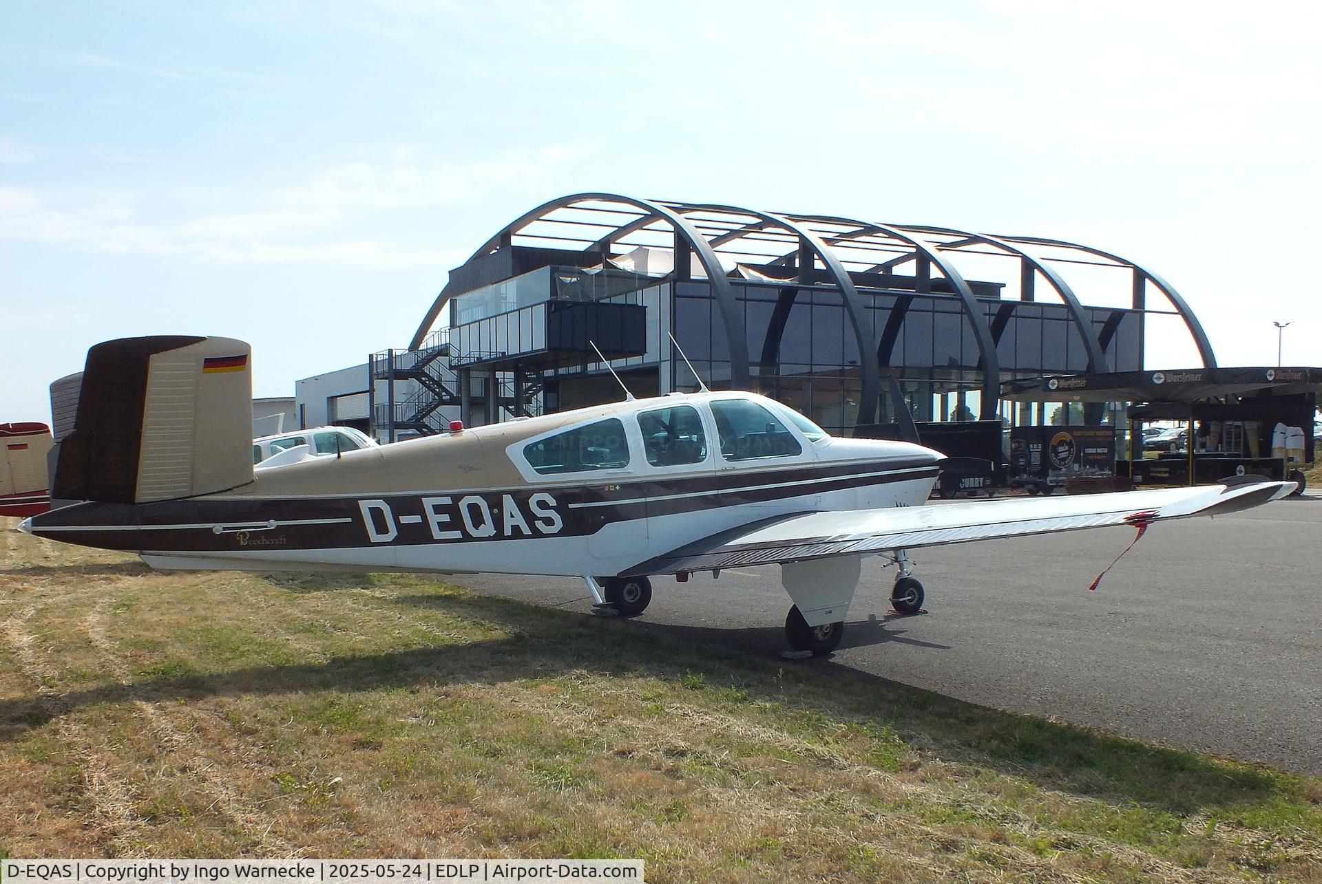 D-EQAS, Beech V-35 Bonanza C/N D-8390, Beechcraft V35 Bonanza at the 2025 Quax Hangartage / Hangardays at Paderborn Lippstadt airport