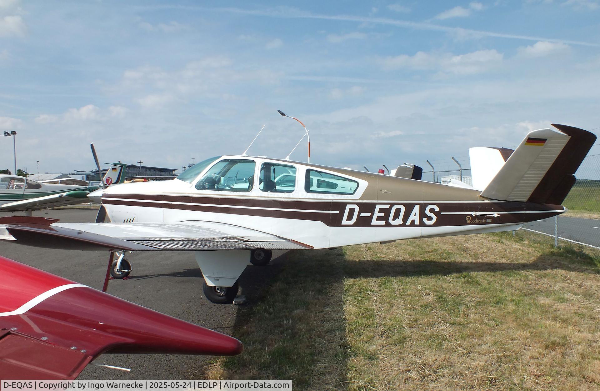 D-EQAS, Beech V-35 Bonanza C/N D-8390, Beechcraft V35 Bonanza at the 2025 Quax Hangartage / Hangardays at Paderborn Lippstadt airport
