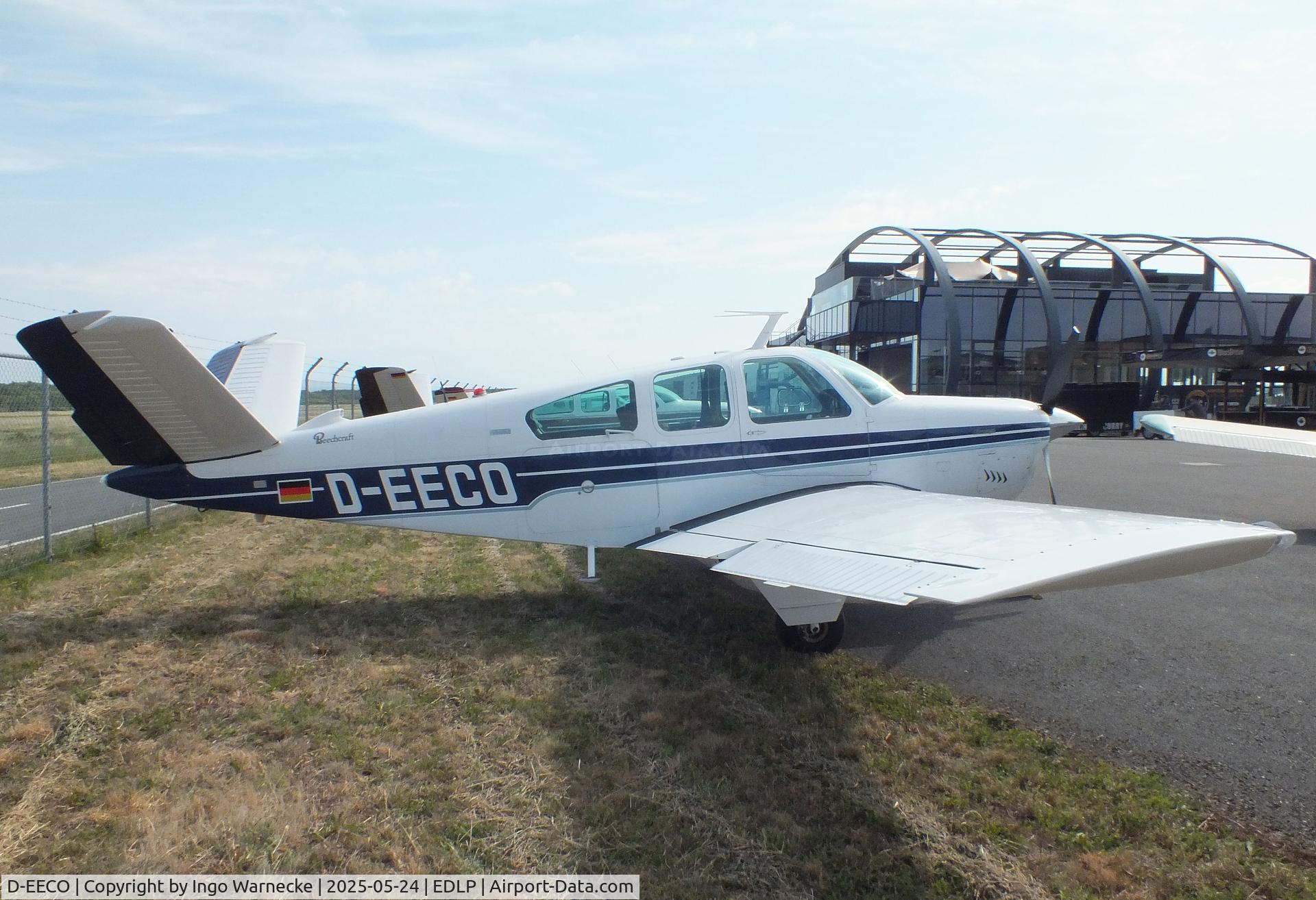 D-EECO, 1972 Beech V35B Bonanza C/N D-9339, Beechcraft V35B Bonanza at the 2025 Quax Hangartage / Hangardays at Paderborn Lippstadt airport