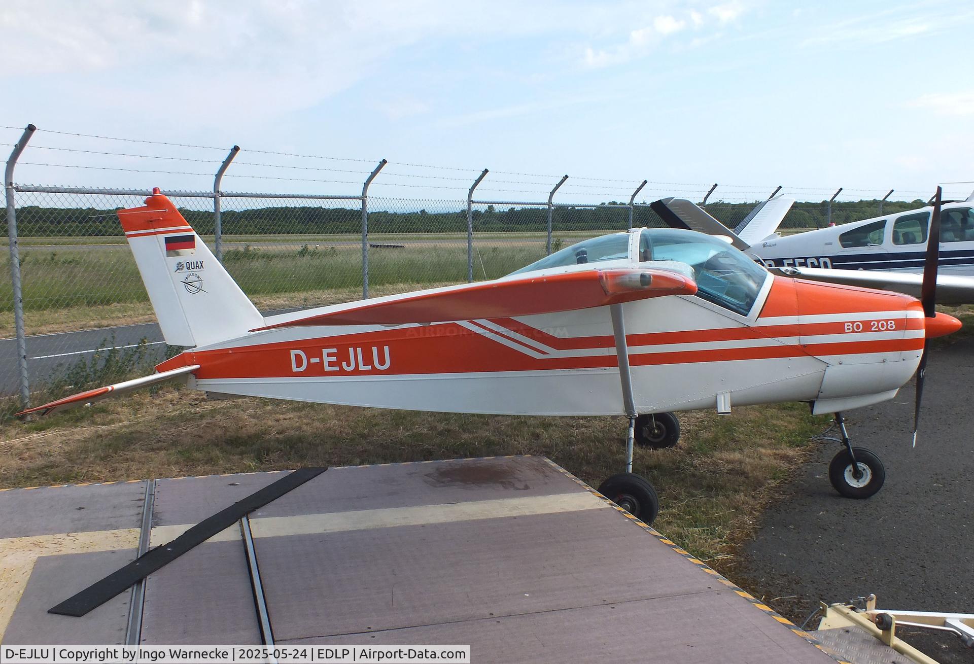 D-EJLU, 1965 Bolkow Bo-208 Junior C/N 550, Bölkow Bo 208 Junior at the 2025 Quax Hangartage / Hangardays at Paderborn Lippstadt airport