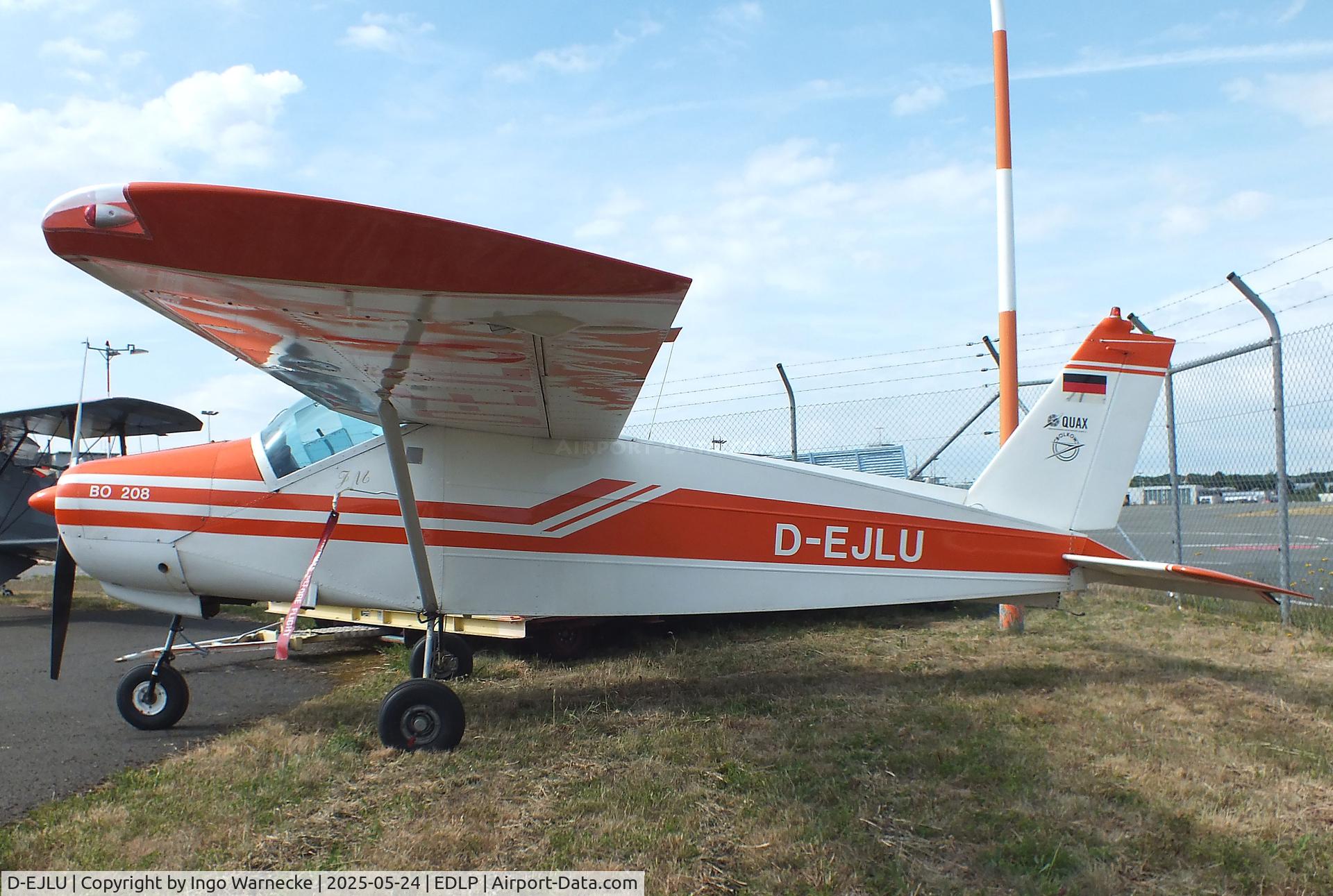 D-EJLU, 1965 Bolkow Bo-208 Junior C/N 550, Bölkow Bo 208 Junior at the 2025 Quax Hangartage / Hangardays at Paderborn Lippstadt airport