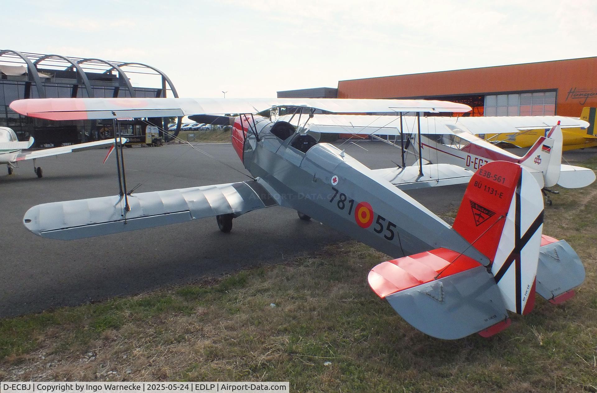 D-ECBJ, CASA 1-131E C/N 2159, CASA 1.131E (E3B) (spanish license built Bücker Bü 131 Jungmann) at the 2025 Quax Hangartage / Hangardays at Paderborn Lippstadt airport
