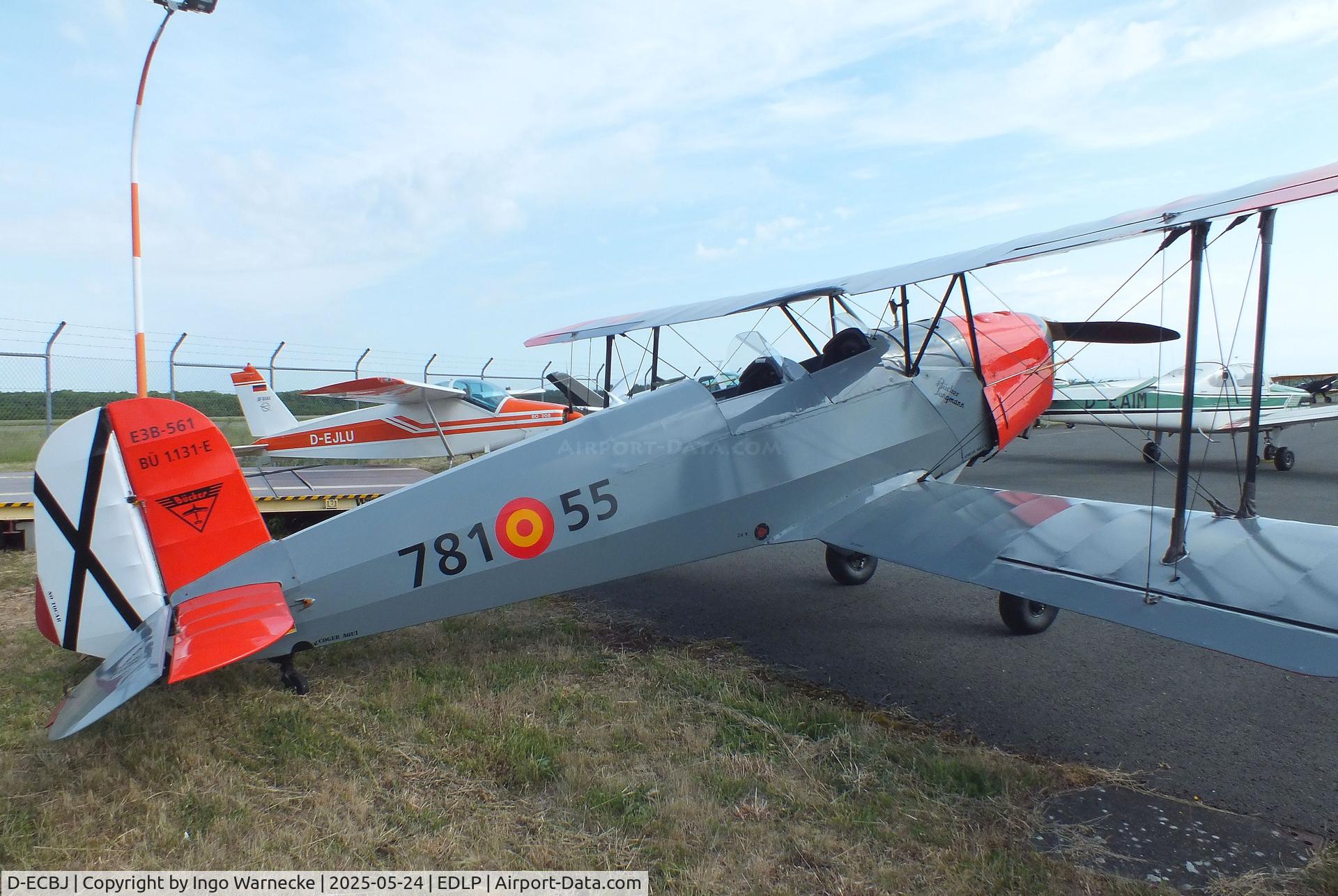 D-ECBJ, CASA 1-131E C/N 2159, CASA 1.131E (E3B) (spanish license built Bücker Bü 131 Jungmann) at the 2025 Quax Hangartage / Hangardays at Paderborn Lippstadt airport