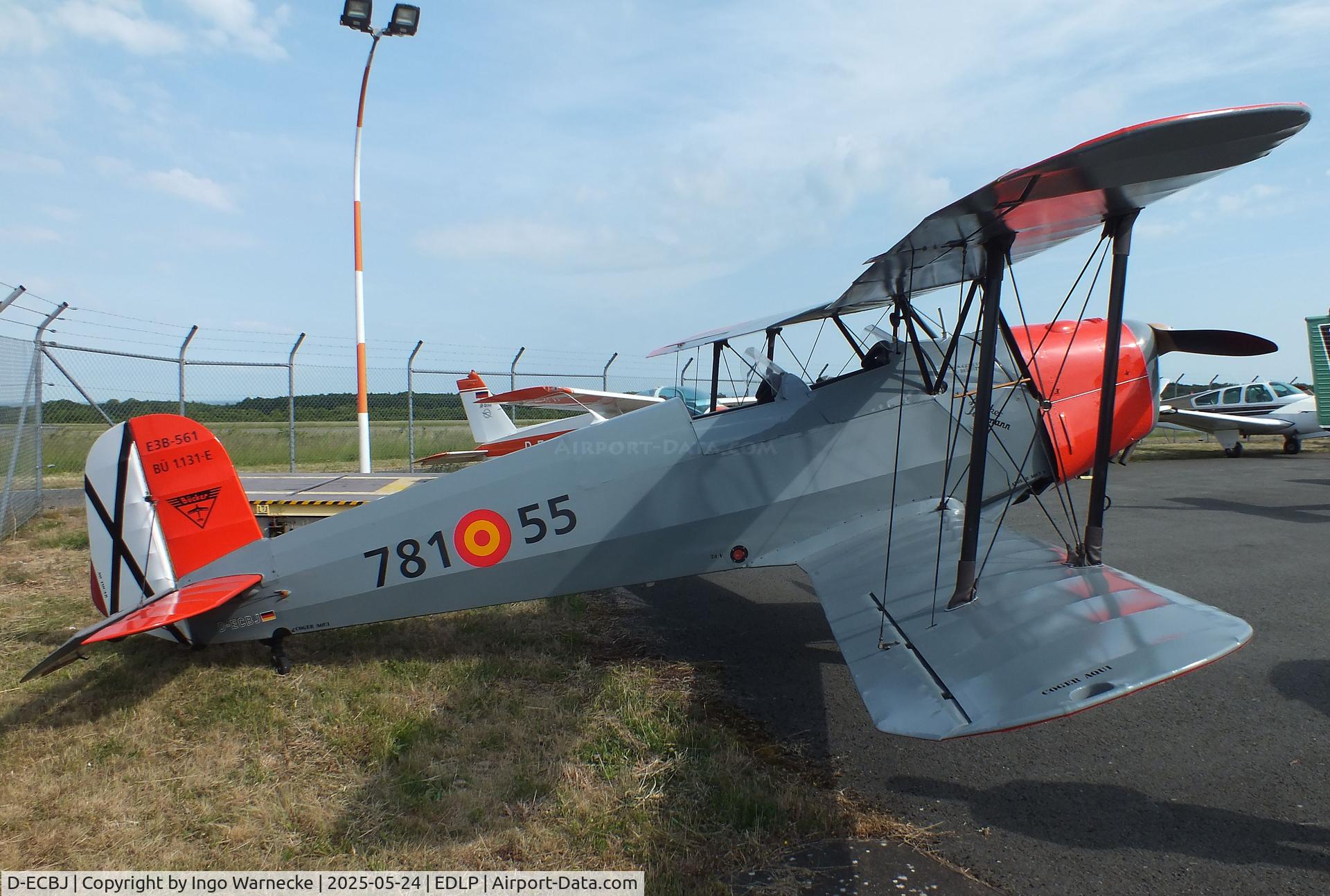 D-ECBJ, CASA 1-131E C/N 2159, CASA 1.131E (E3B) (spanish license built Bücker Bü 131 Jungmann) at the 2025 Quax Hangartage / Hangardays at Paderborn Lippstadt airport