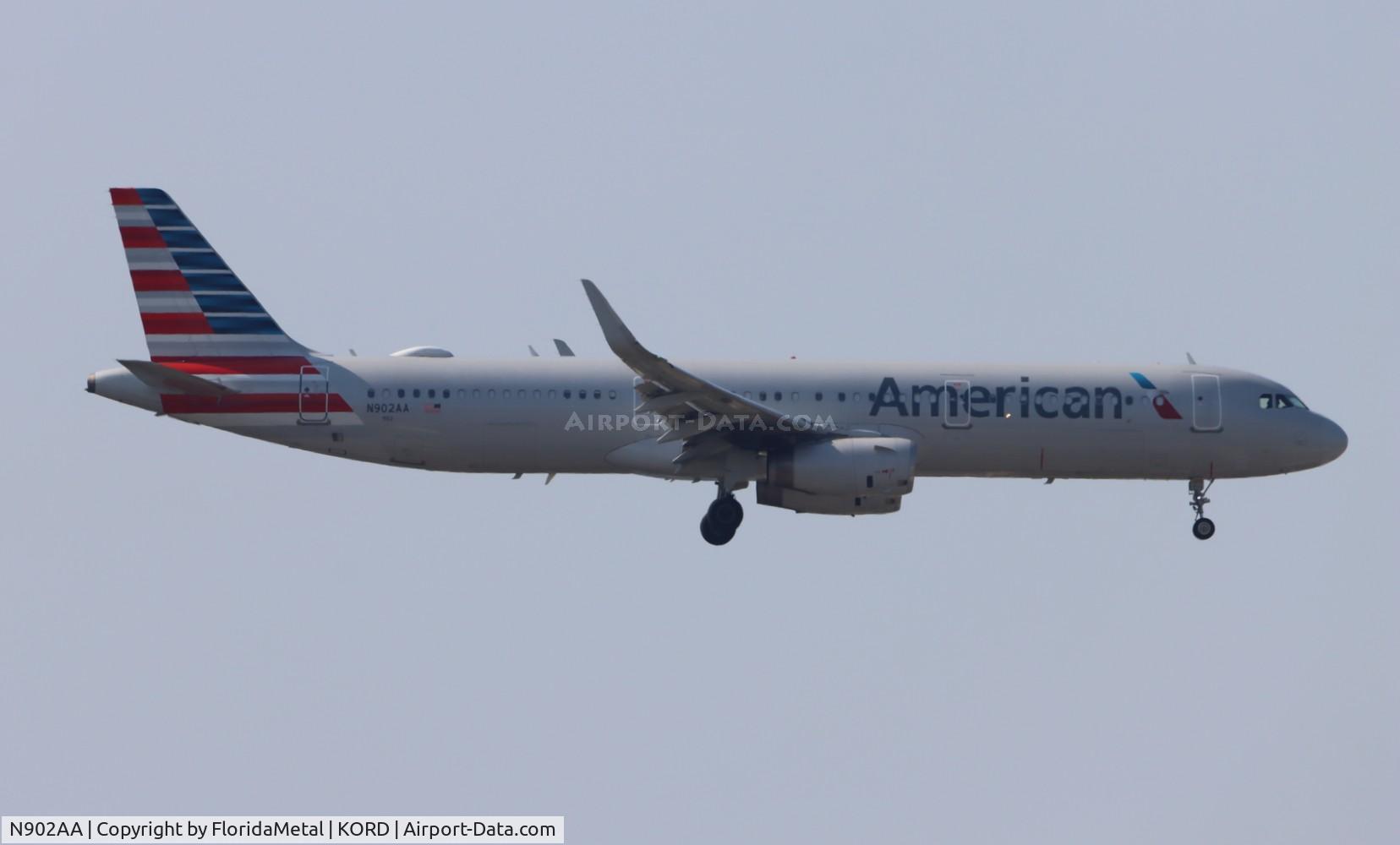 N902AA, 2017 Airbus A321-231 C/N 7519, AAL A321 zx dfw-ord