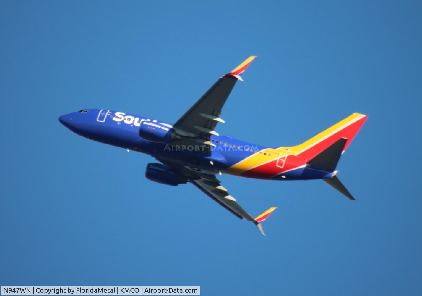 N947WN, 2010 Boeing 737-7H4 C/N 36924, SWA 737 zx mco-cmh