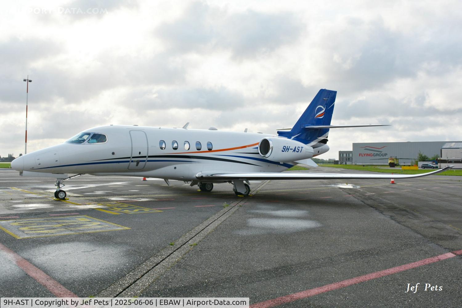 9H-AST, 2018 Cessna 680A Citation Latitude C/N 680A-0152, At Antwerp Airport.