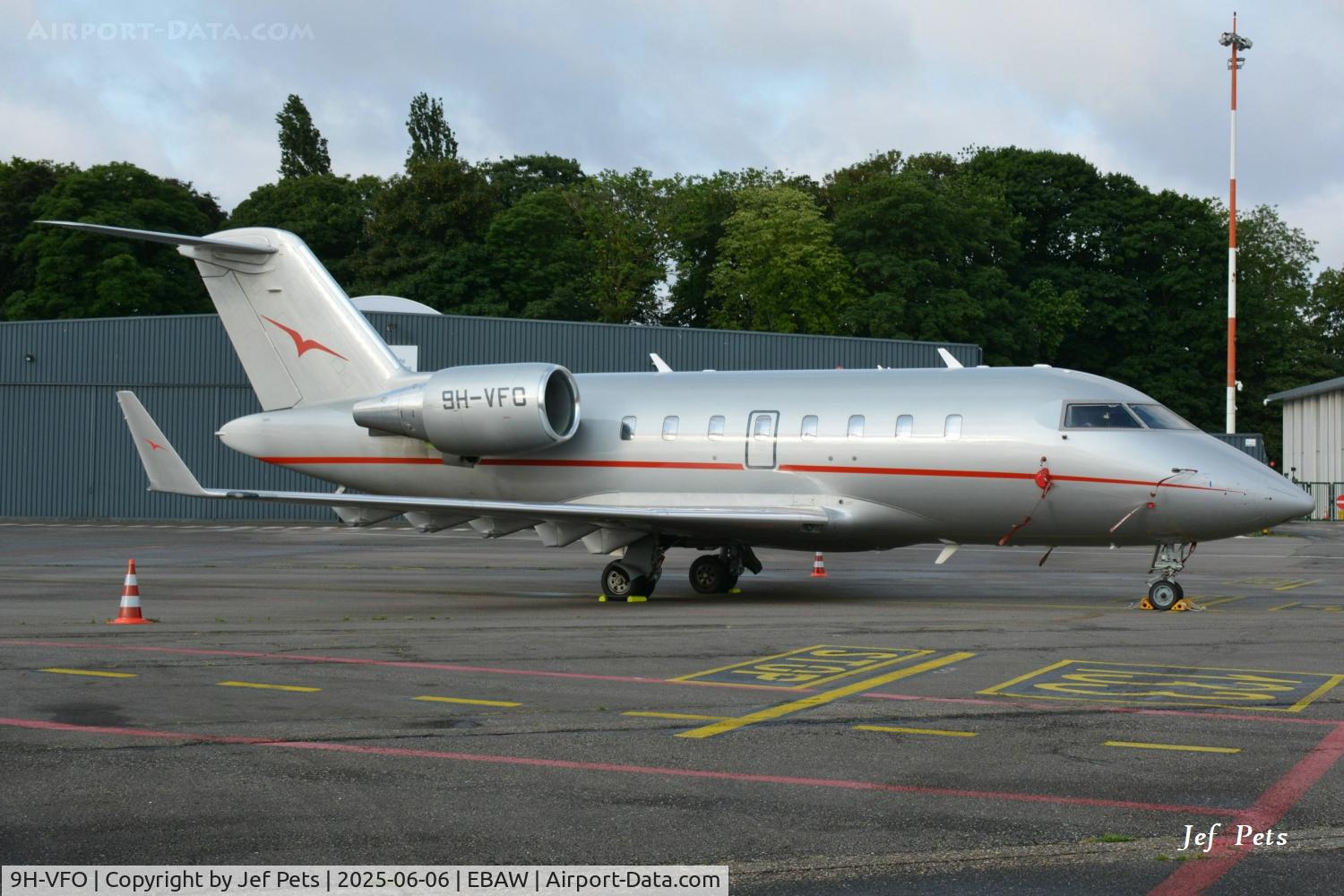 9H-VFO, 2011 Bombardier CL-600-2B16 Challenger 605 C/N 5876, At Antwerp Airport.