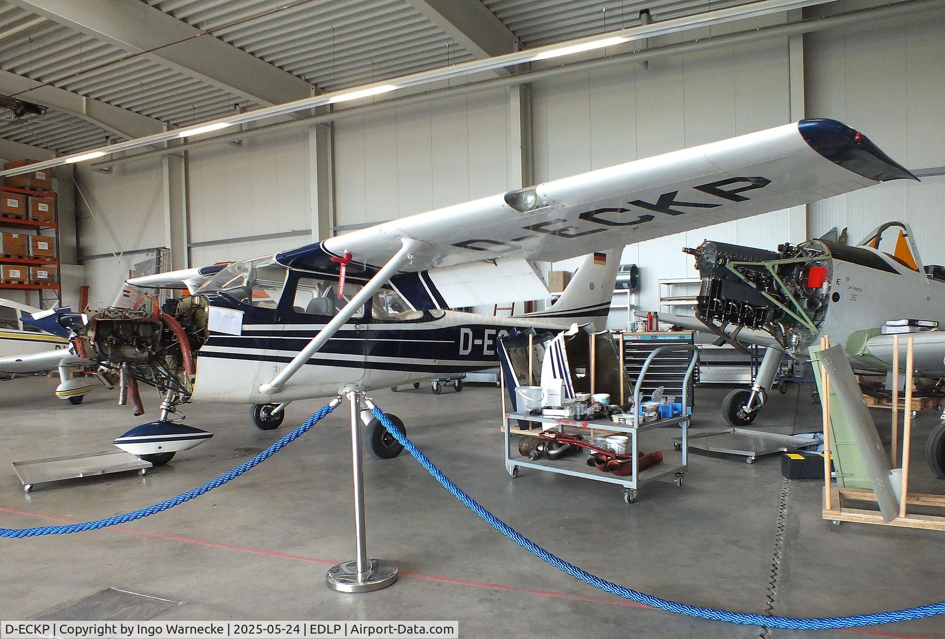 D-ECKP, 1971 Reims F172K Skyhawk C/N 0768, Cessna (Reims) F172K Skyhawk (undergoing maintenance) at the 2025 Quax Hangartage / Hangardays at Paderborn Lippstadt airport