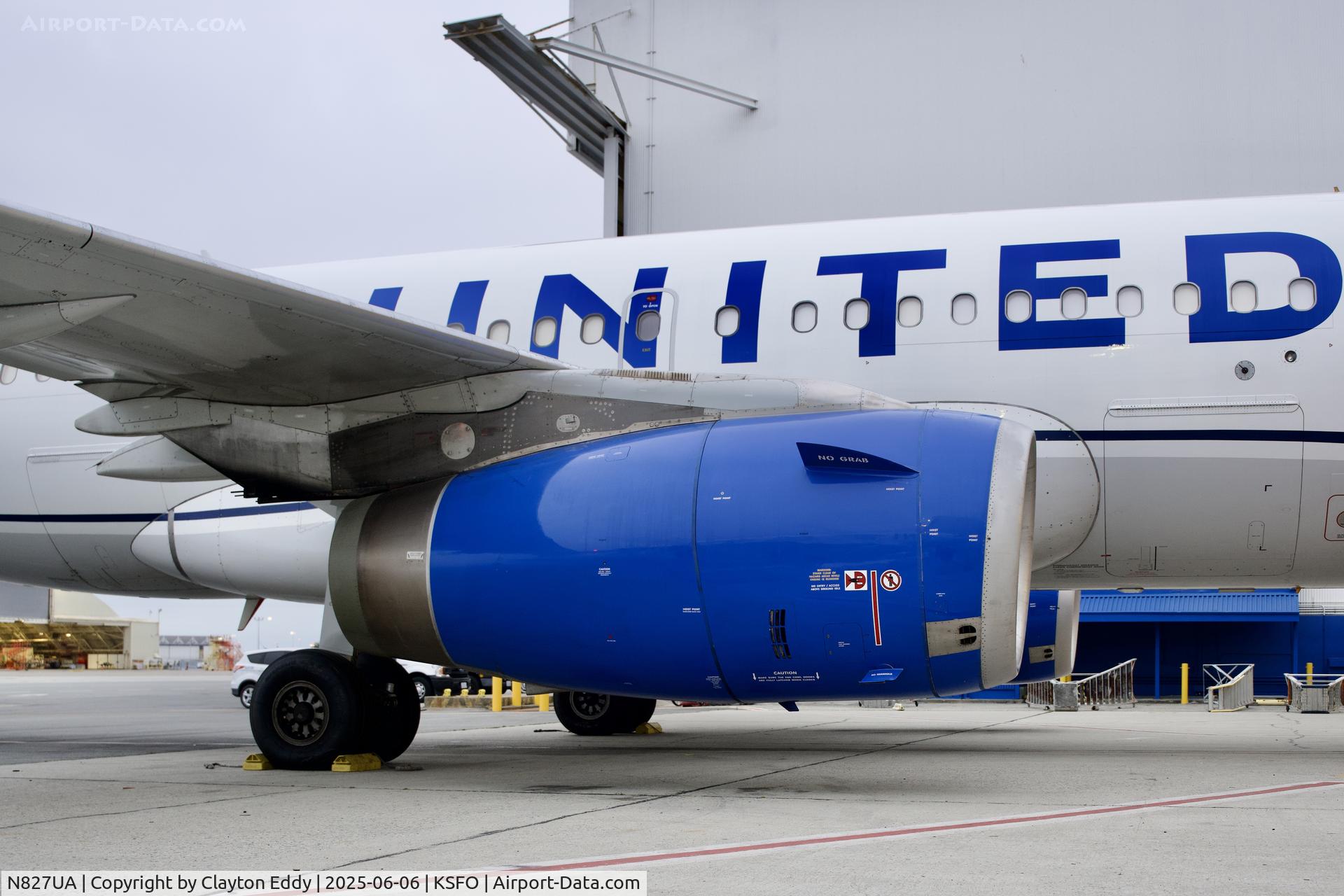 N827UA, 1999 Airbus A319-131 C/N 1022, SFO 2025