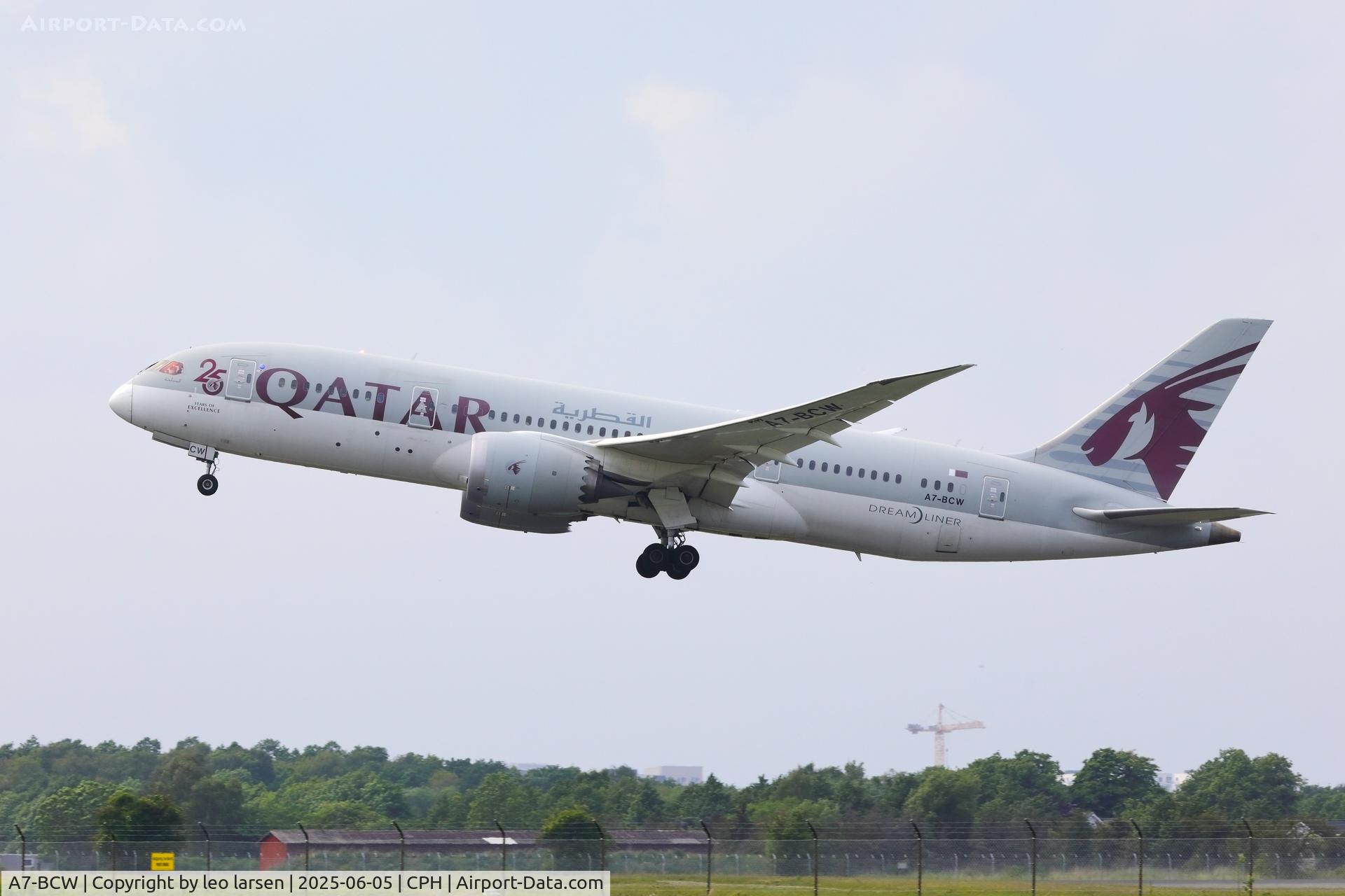A7-BCW, 2015 Boeing 787-8DZ Dreamliner C/N 38341, Copenhagen 5.6.2025