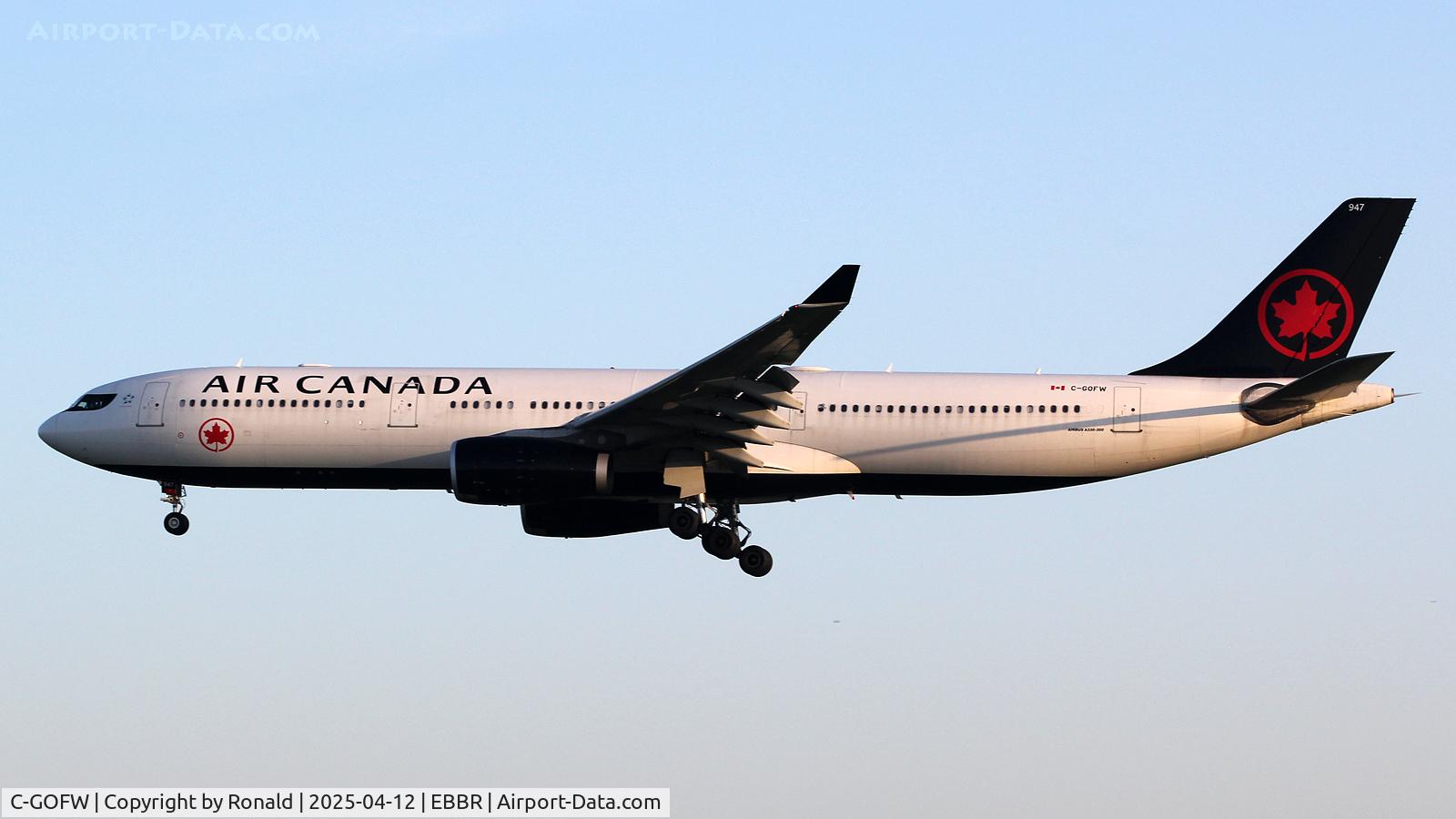 C-GOFW, 2013 Airbus A330-343X C/N 1485, at ebbr