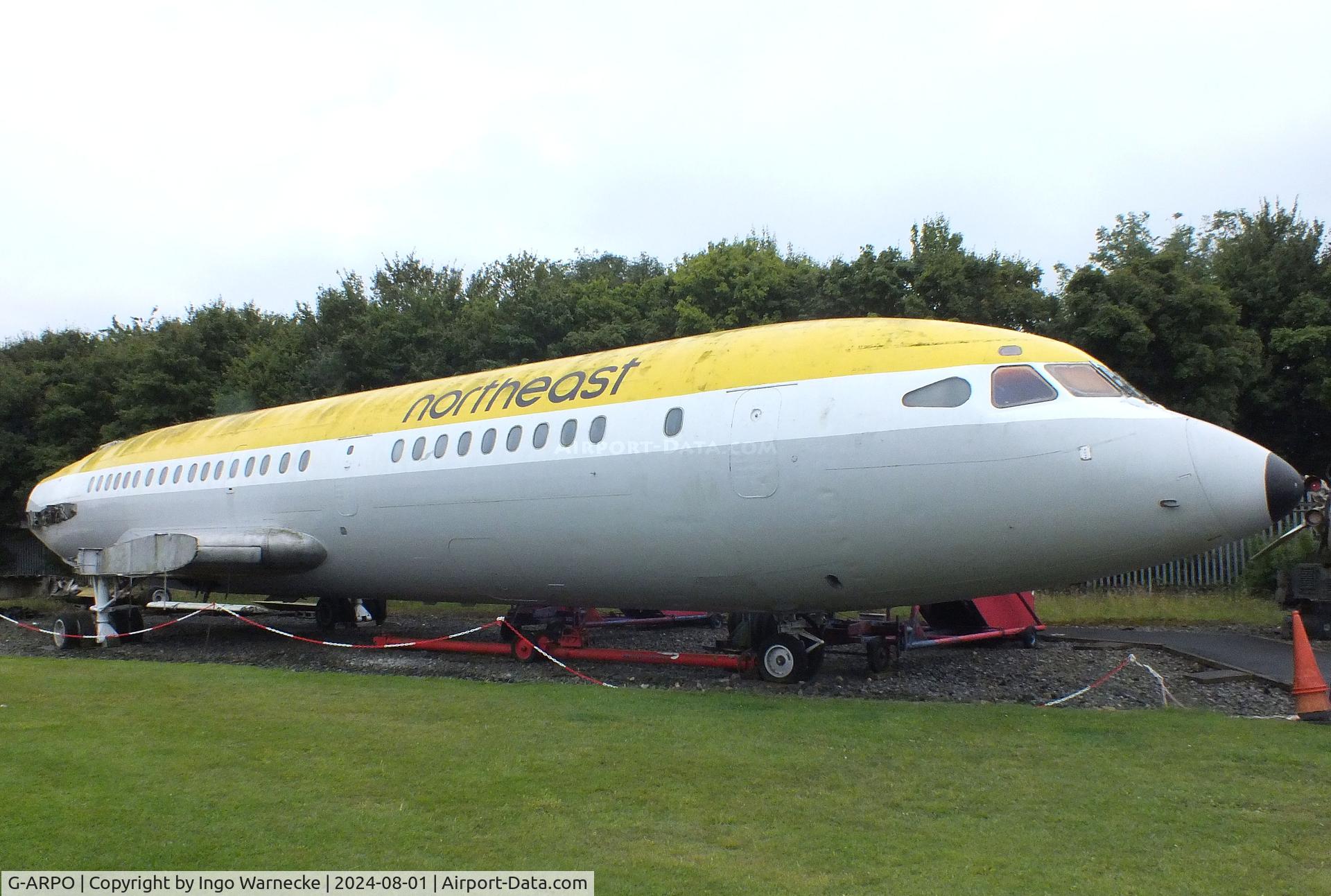 G-ARPO, 1965 Hawker Siddeley HS-121 Trident 1C C/N 2116, Hawker Siddeley HS.121 Trident 1C (wings/tailplanes/engines dismounted) at the NELSAM, Sunderland