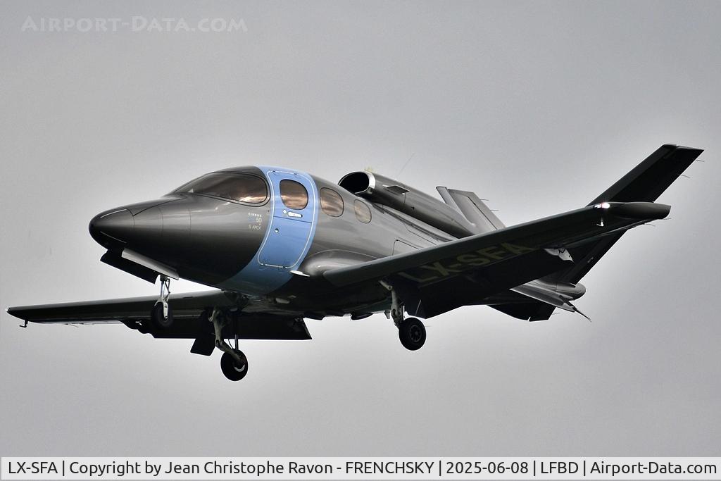 LX-SFA, 2023 Cirrus SF50 G2+ Vision C/N 0422, Marseille (MRS)	Bordeaux (BOD)	(JFA65F)