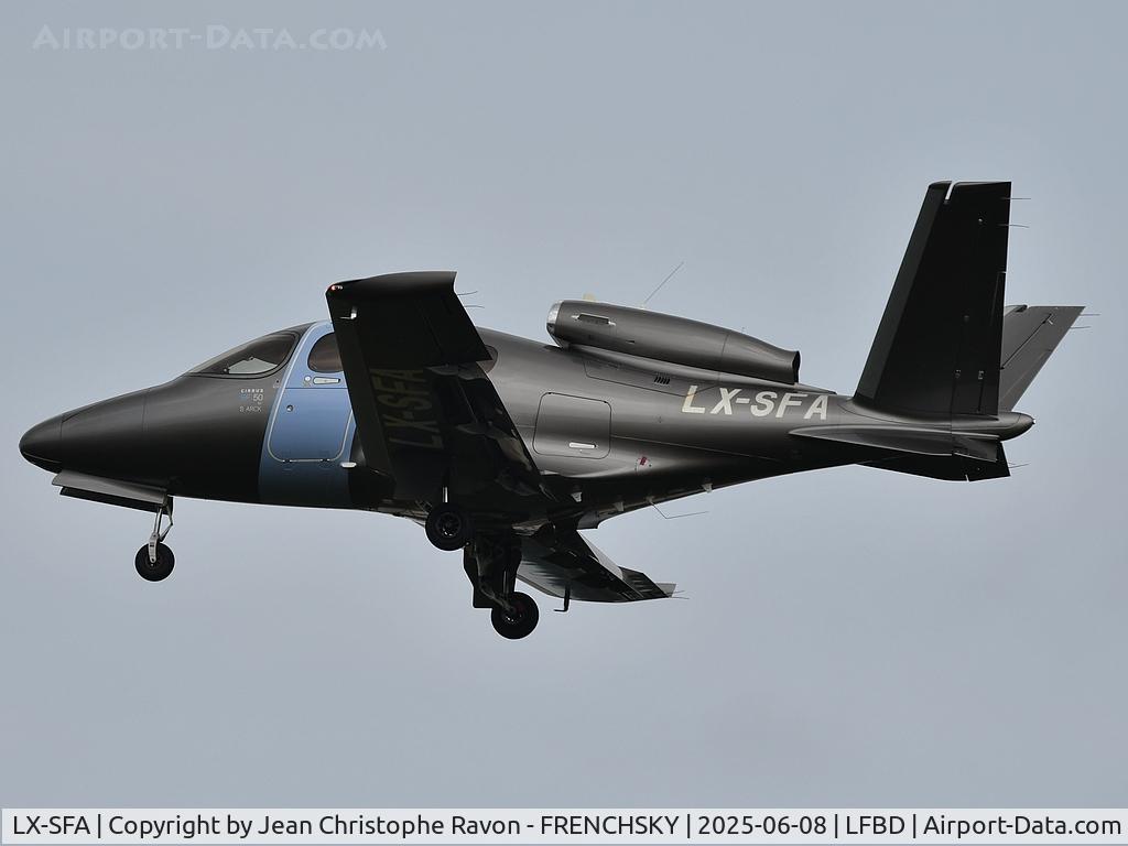 LX-SFA, 2023 Cirrus SF50 G2+ Vision C/N 0422, Marseille (MRS)	Bordeaux (BOD)	(JFA65F)