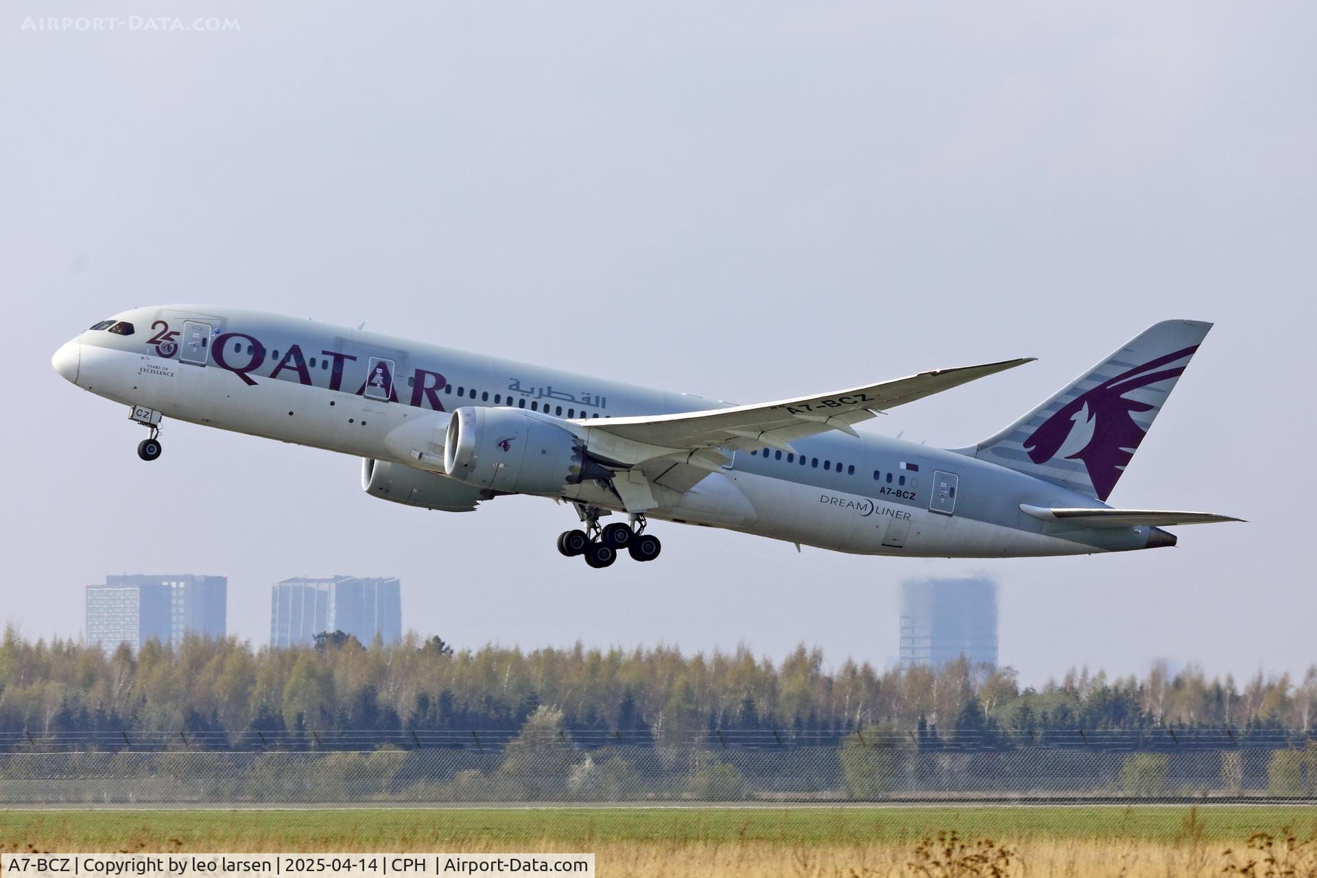 A7-BCZ, 2015 Boeing 787-8 Dreamliner Dreamliner C/N 38344, Copenhagen 14.4.2025