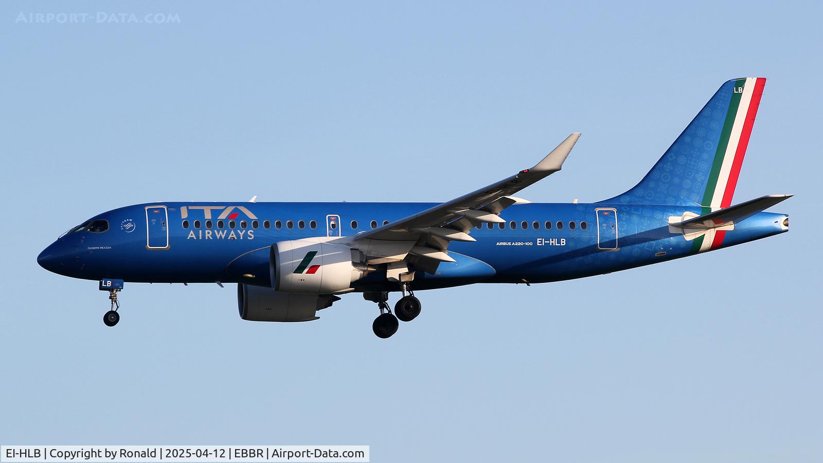 EI-HLB, Airbus A220-100 (BD-500-1A10) C/N 50070, at ebbr