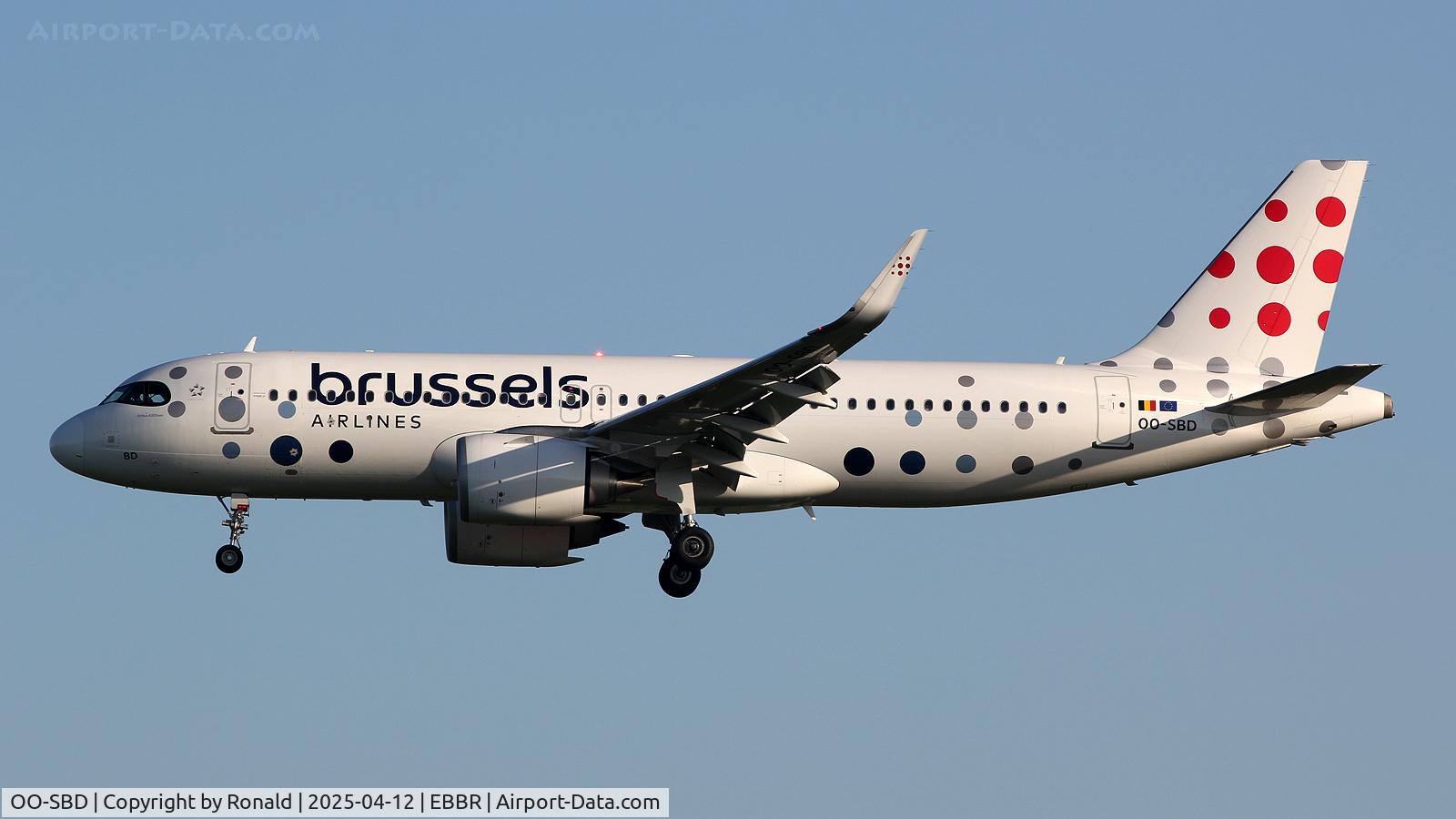 OO-SBD, 2024 Airbus A320-251N C/N 12054, at ebbr