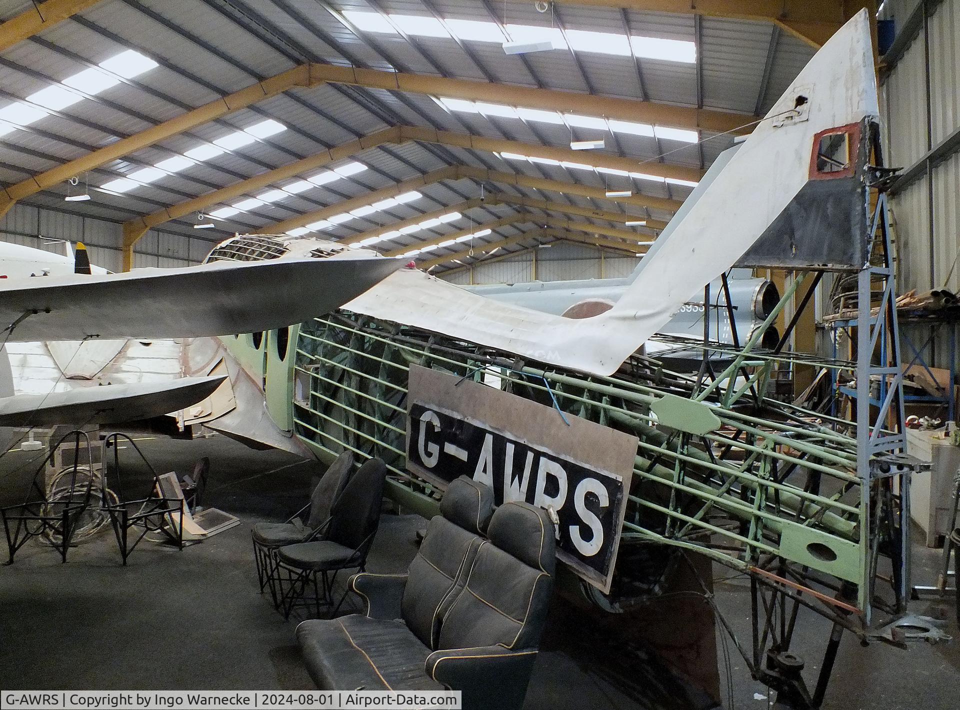 G-AWRS, Avro 652A Anson C.19 Srs 2 C/N 33785, Avro 652A Anson C19 Srs2 getting restored at the NELSAM, Sunderland