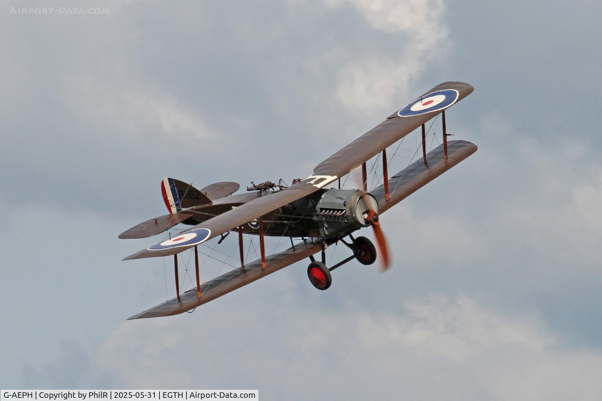 G-AEPH, 1918 Bristol F.2B Fighter C/N 7575, 'B1162' (D8096, G-AEPH) 1918 Bristol F.2B Fighter Military Day Old Warden