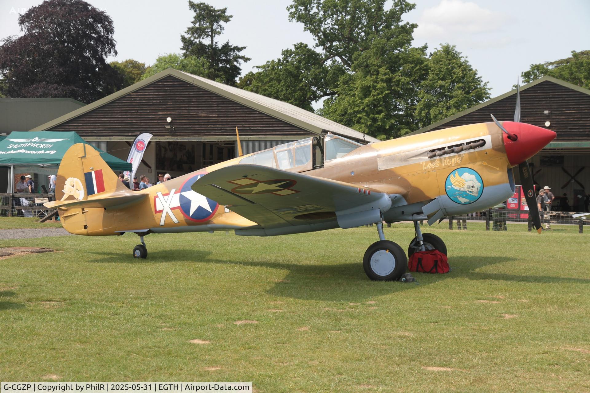 G-CGZP, 1942 Curtiss P-40F Warhawk C/N 19503, 41-19841 (G-CGZP) 1942 Curtiss P-40F Warhawk USAAF Military Day Old Warden 