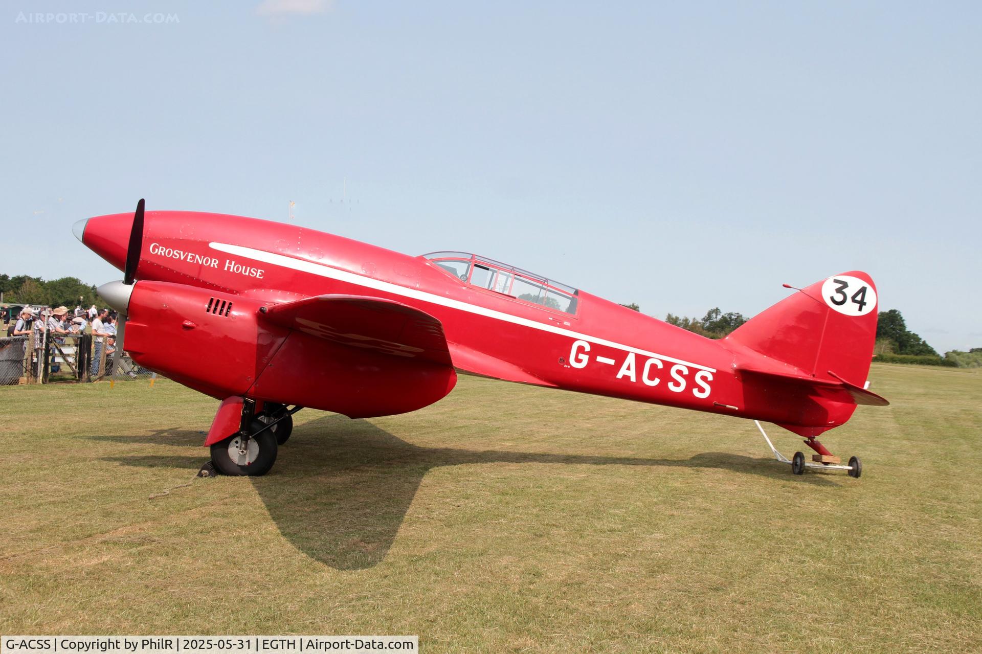 G-ACSS, 1934 De Havilland DH-88 Comet C/N 1996, G-ACSS 1934 DH88 Comet Racer Military Day Old Warden