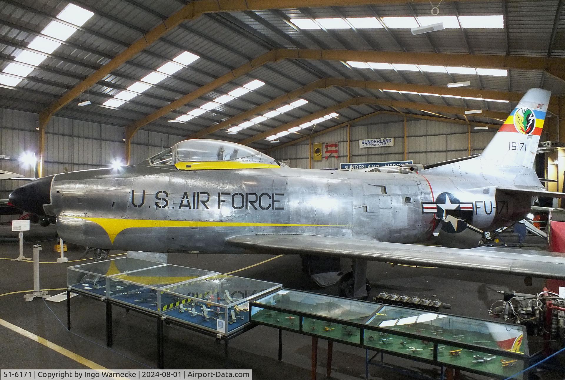 51-6171, 1953 North American F-86D Sabre C/N 173-315, North American F-86D Sabre at the NELSAM, Sunderland